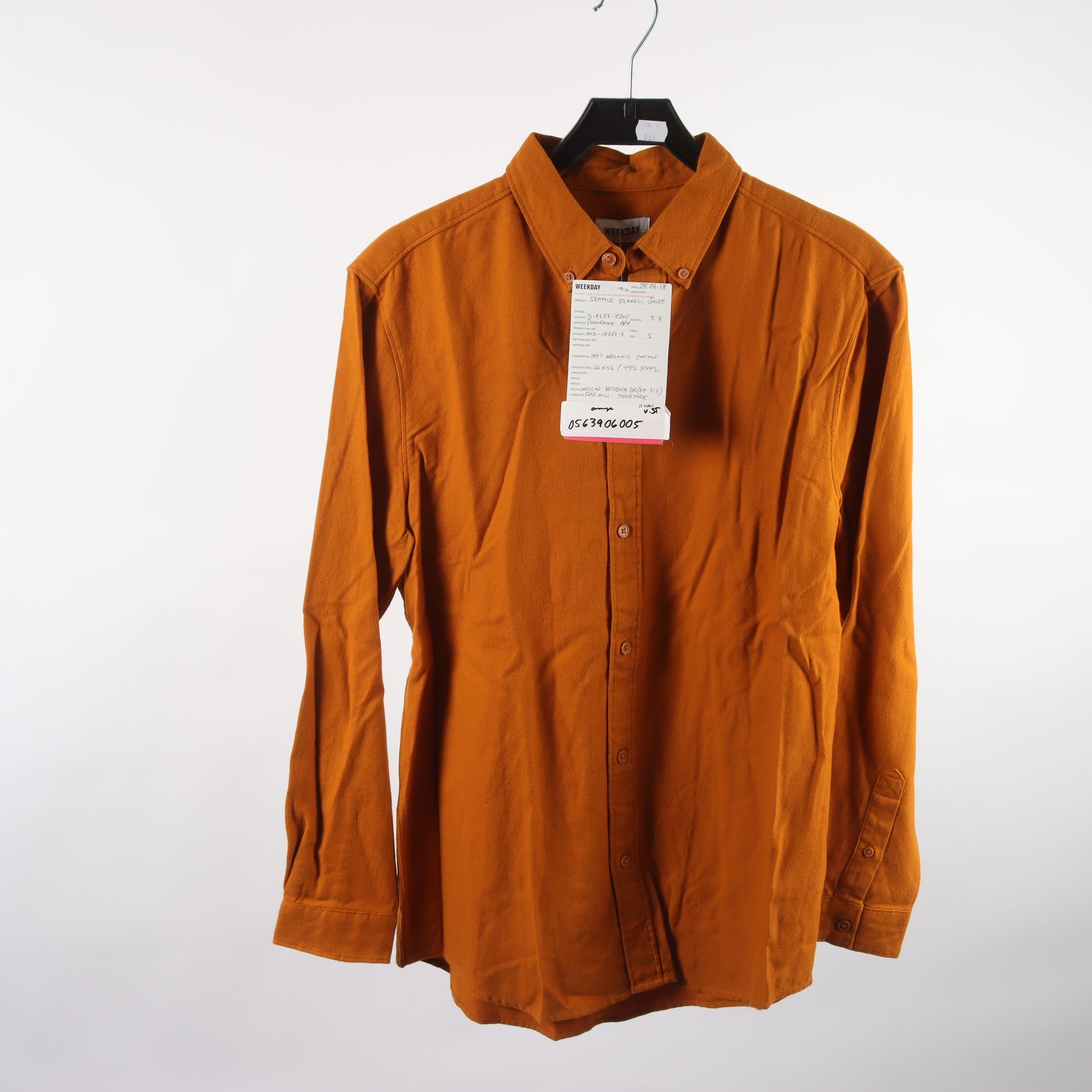 Skjorta, Weekday, senapsgul, flanell, stl. S.