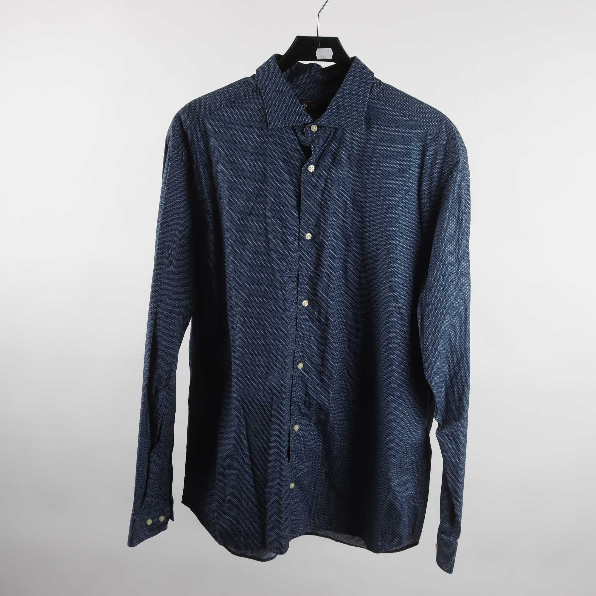 Skjorta, Riley, prickig, blå, stl. XL.