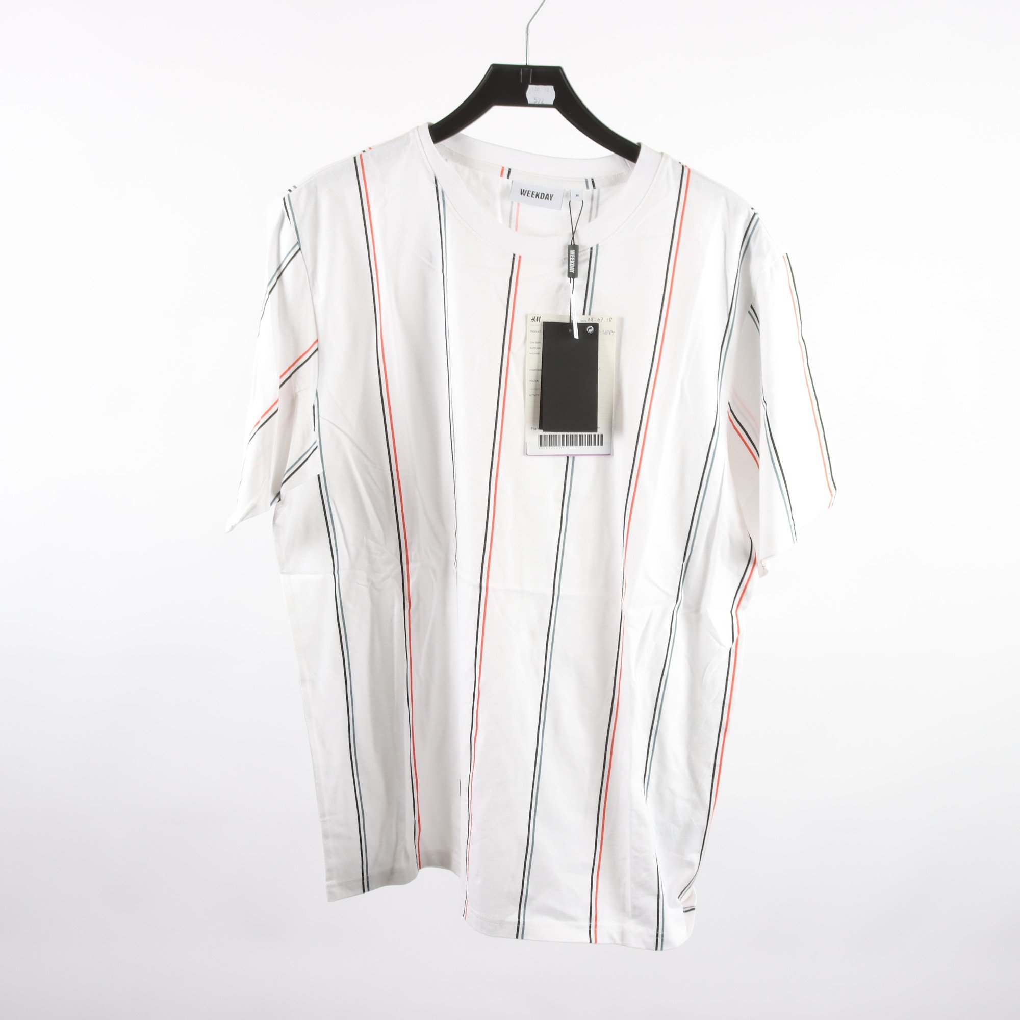 T-shirt, 2-pack, Weekday, vit, grön, stl. M.