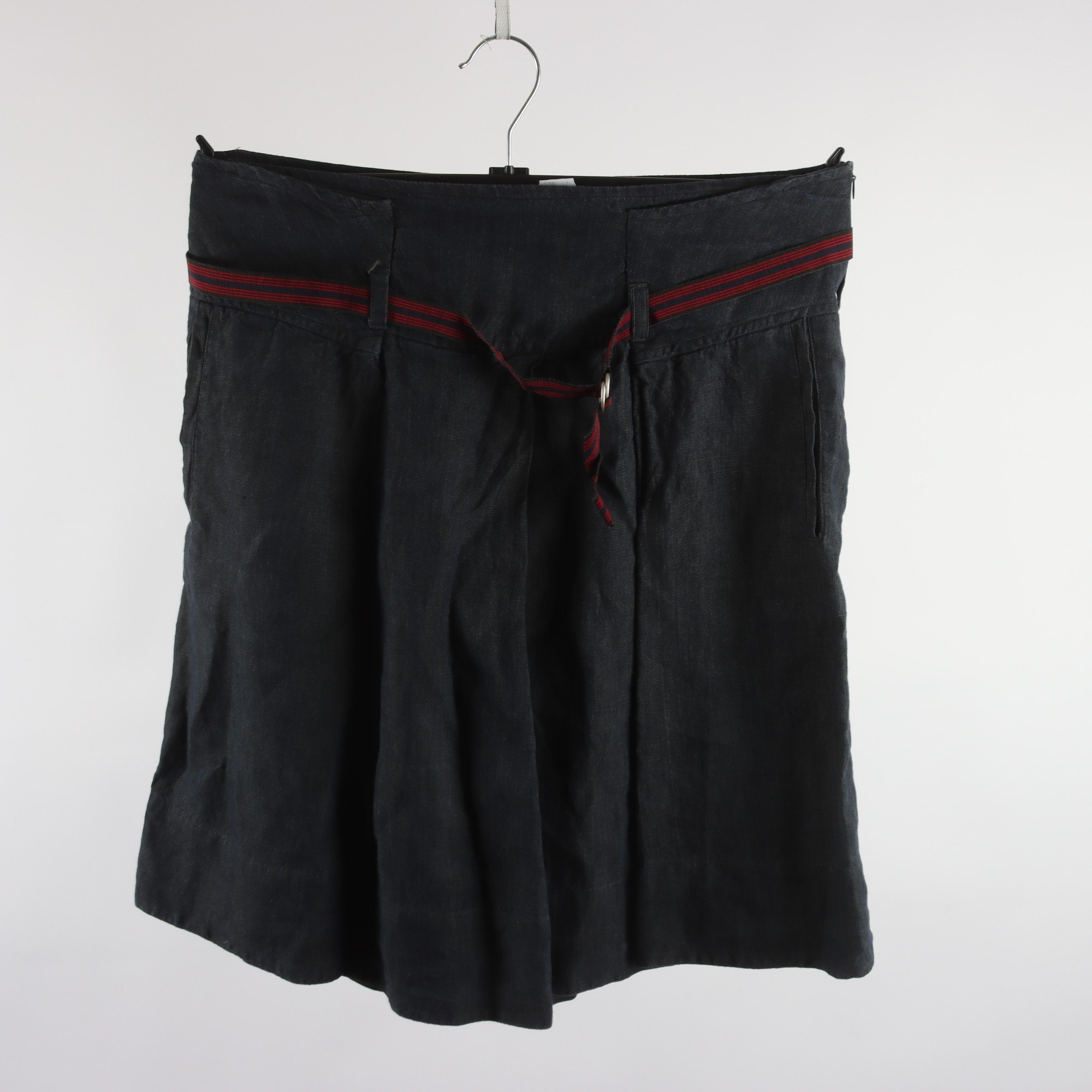 Kjol, Richards, grå, 100% lin, stl. 38.