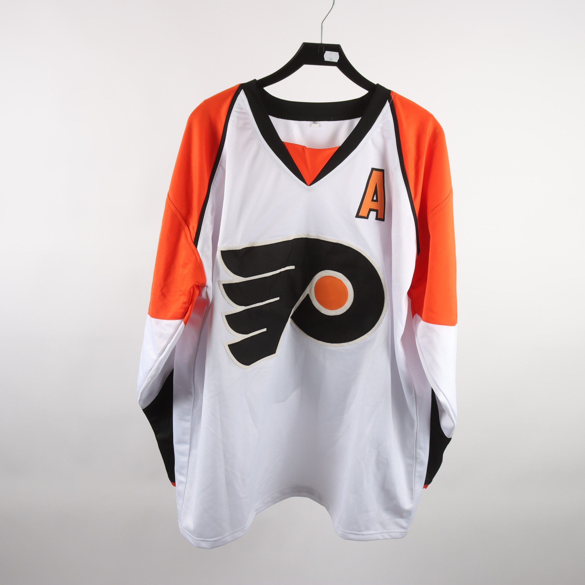 Sporttröja, Philadelphia Flyers, Briere 48, autograf, vit orange, svart, stl. XL