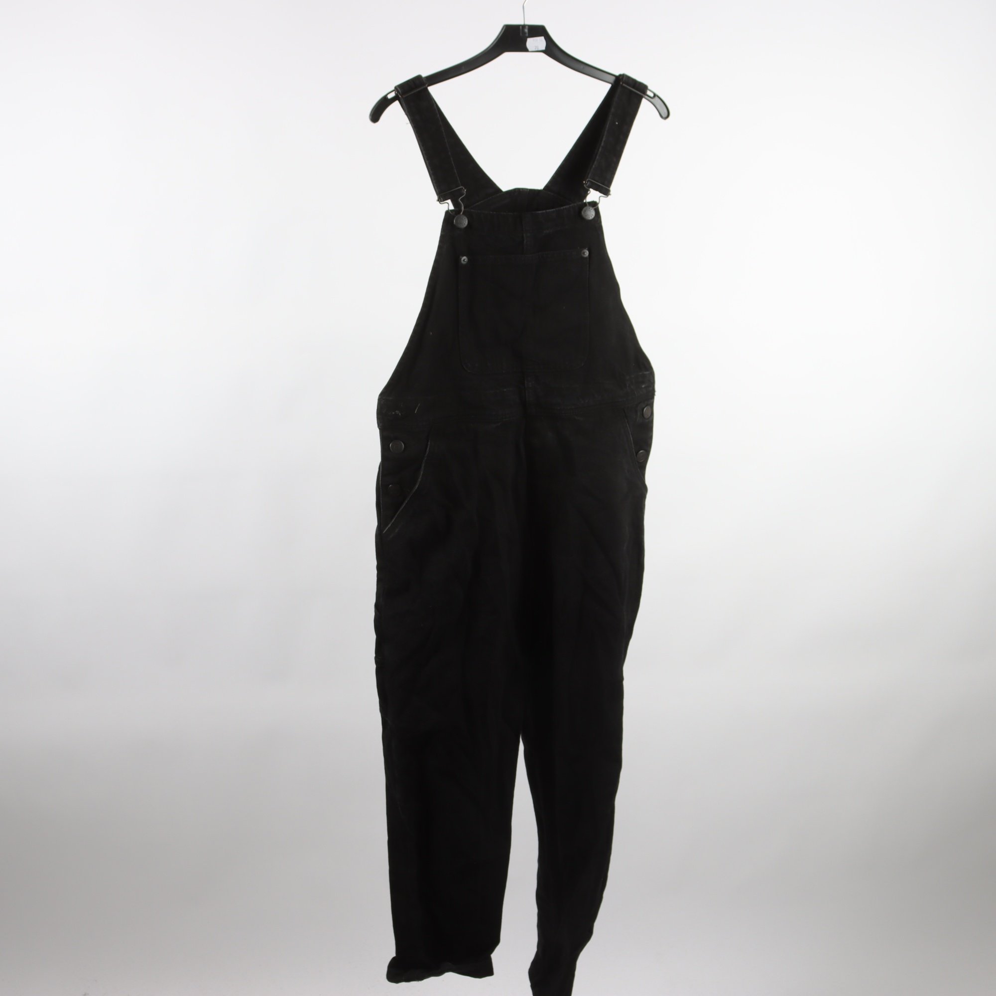 Hängselbyxor, Monki, svart, denim, stl. S