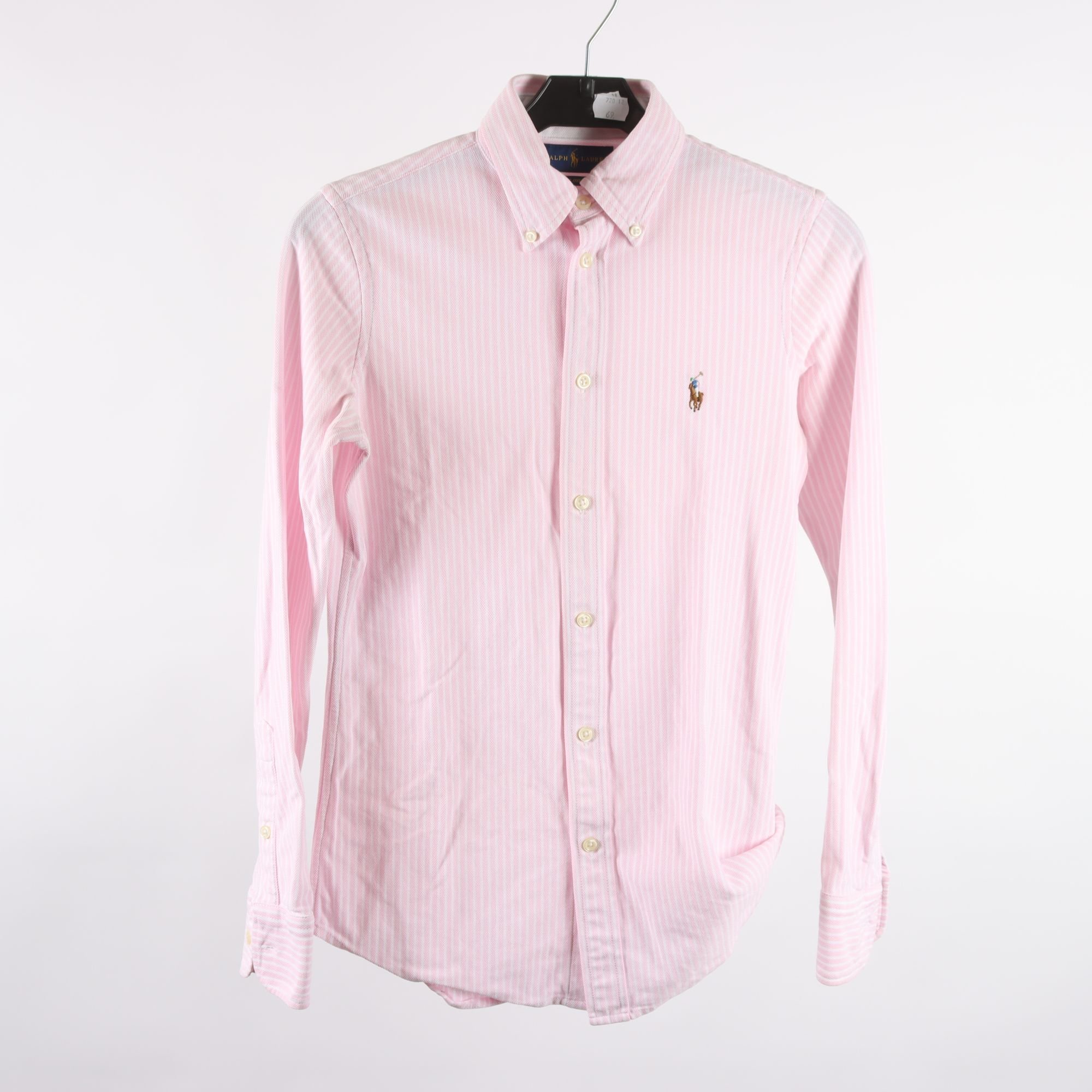 Blus/skjorta, Ralph Lauren, rosa, vit, randig, stl. S