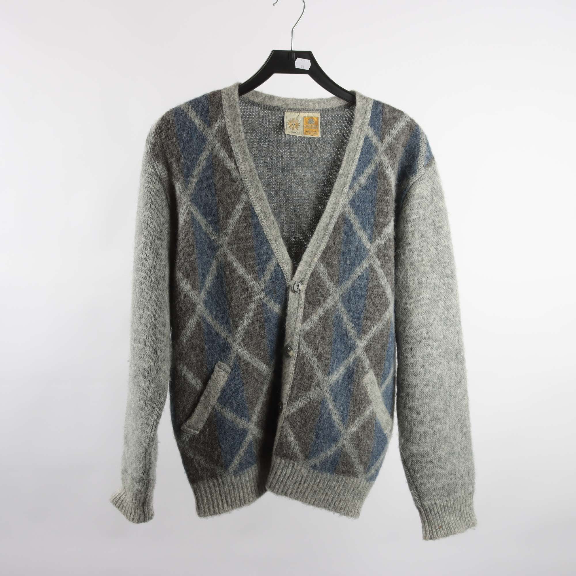 Kofta, Icewear Iceland, grå, blå, stl. L