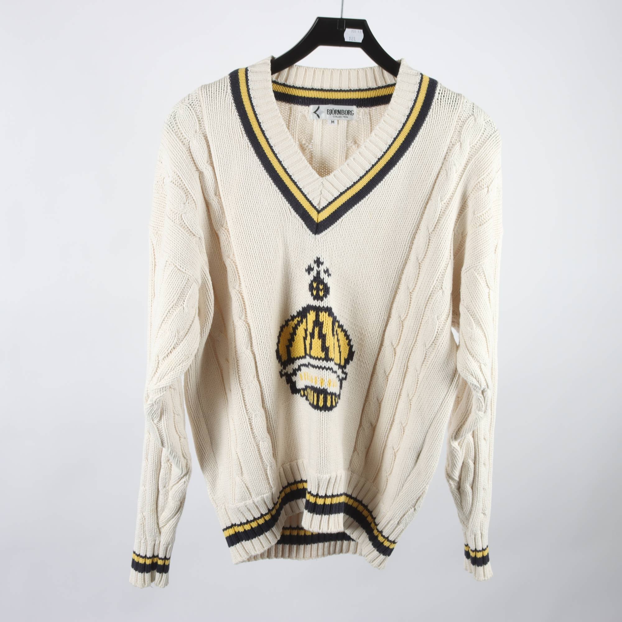 Tröja, vintage, Björn Borg, offwhite, stl. M