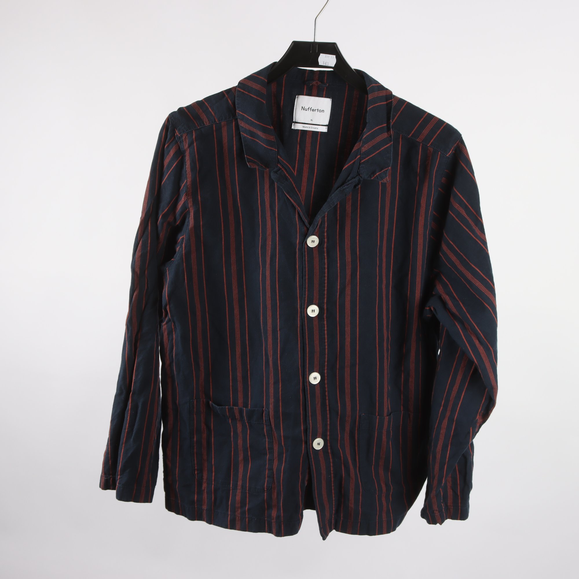 Sovplagg, Nufferton, blå, randig, stl. XL