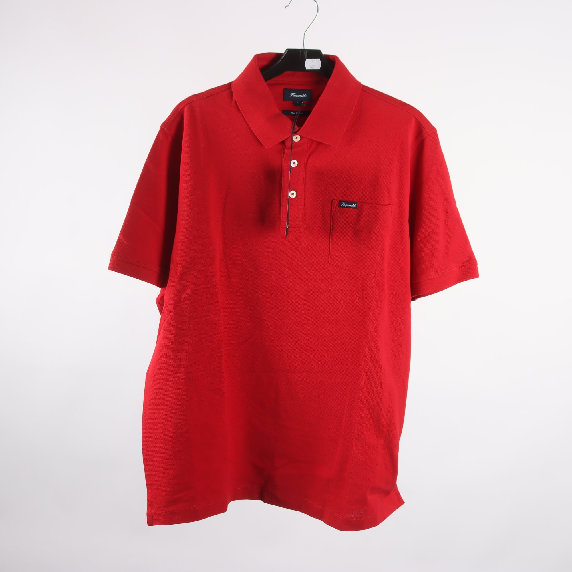 Pikètröja, Faconnable, röd, stl. XL