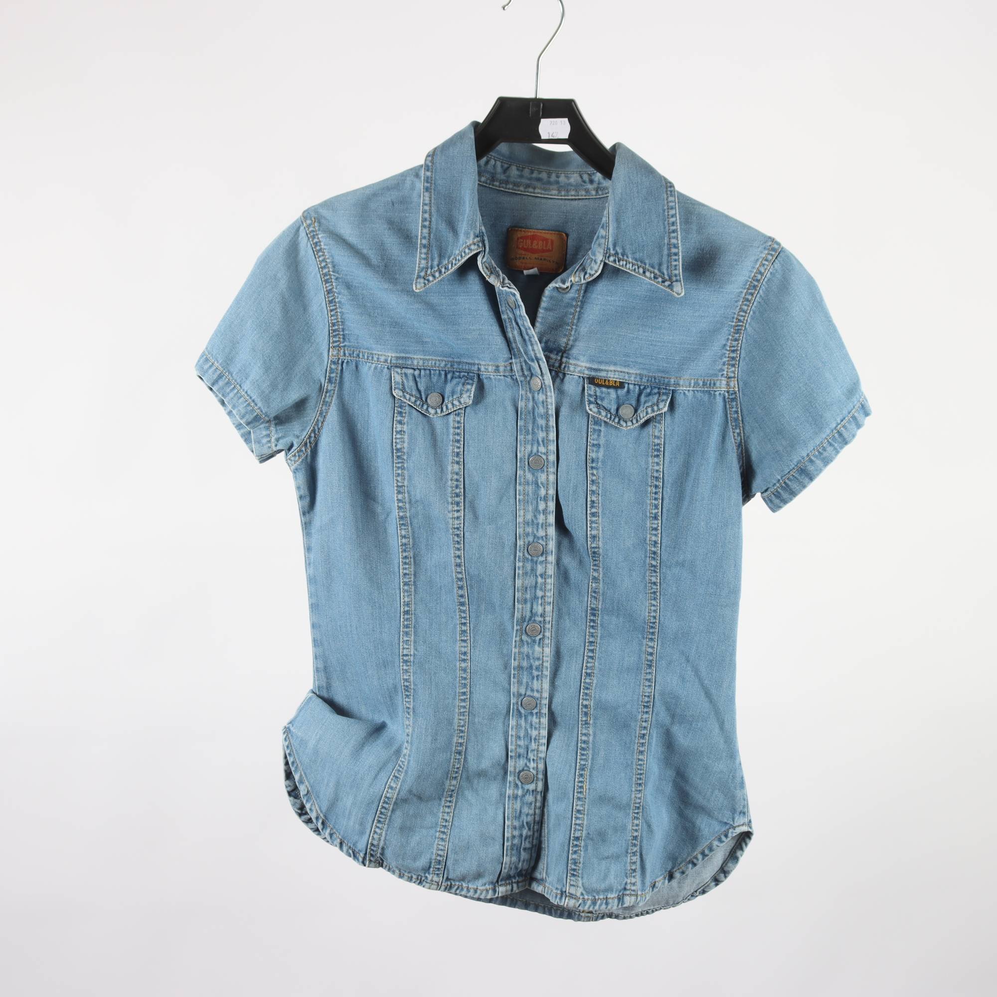 Jeansskjorta, Gul & Blå, blå, stl. L