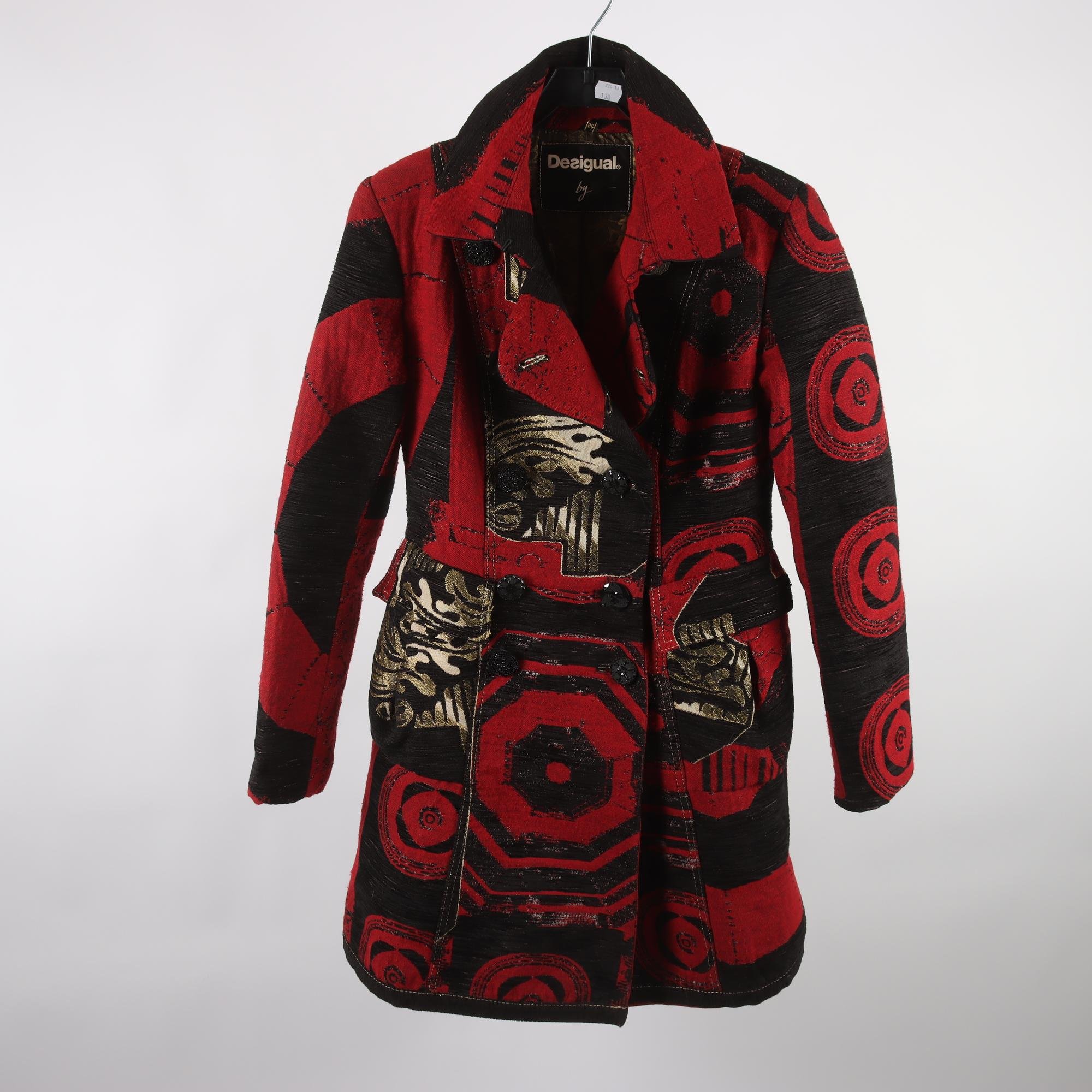 Kappa, Desigual, röd, svart, stl. 38