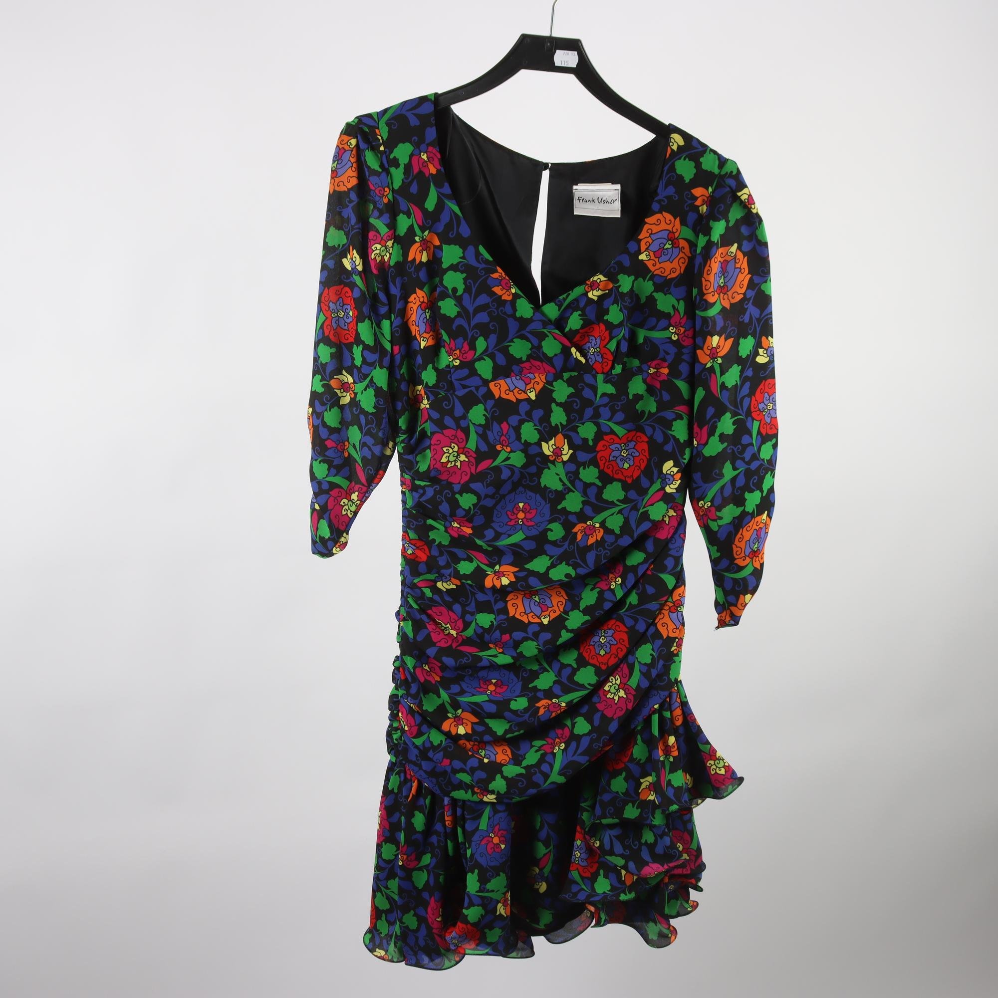 Klänning, Frank Usher, mönstrad, stl. M