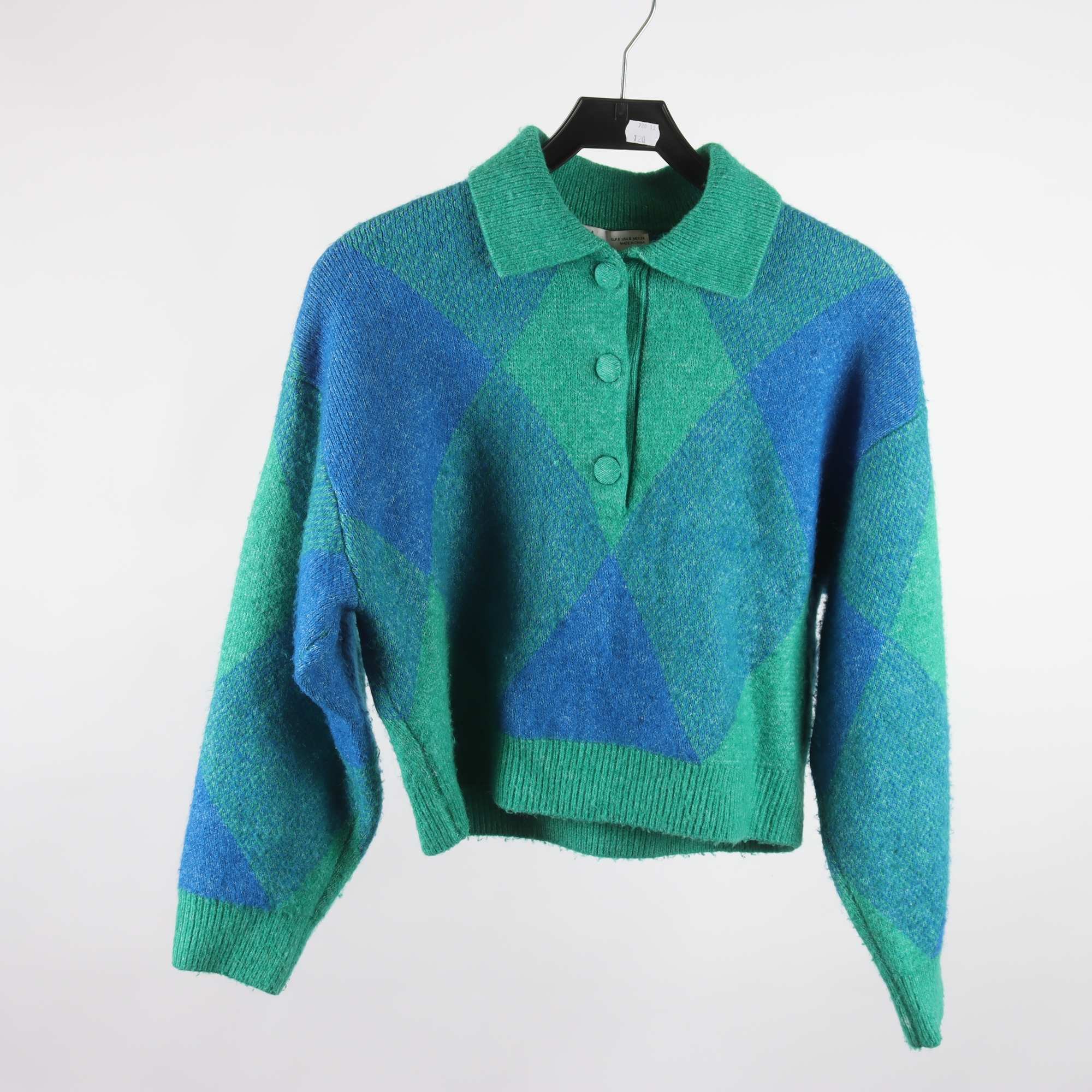 Tröja, Zara, grön, blå, stl. S