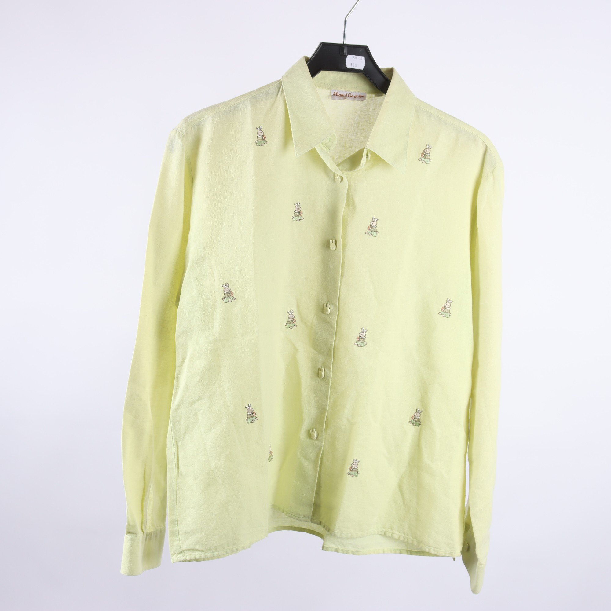 Blus, Miguel Gagerio, grön, kaniner, stl. L