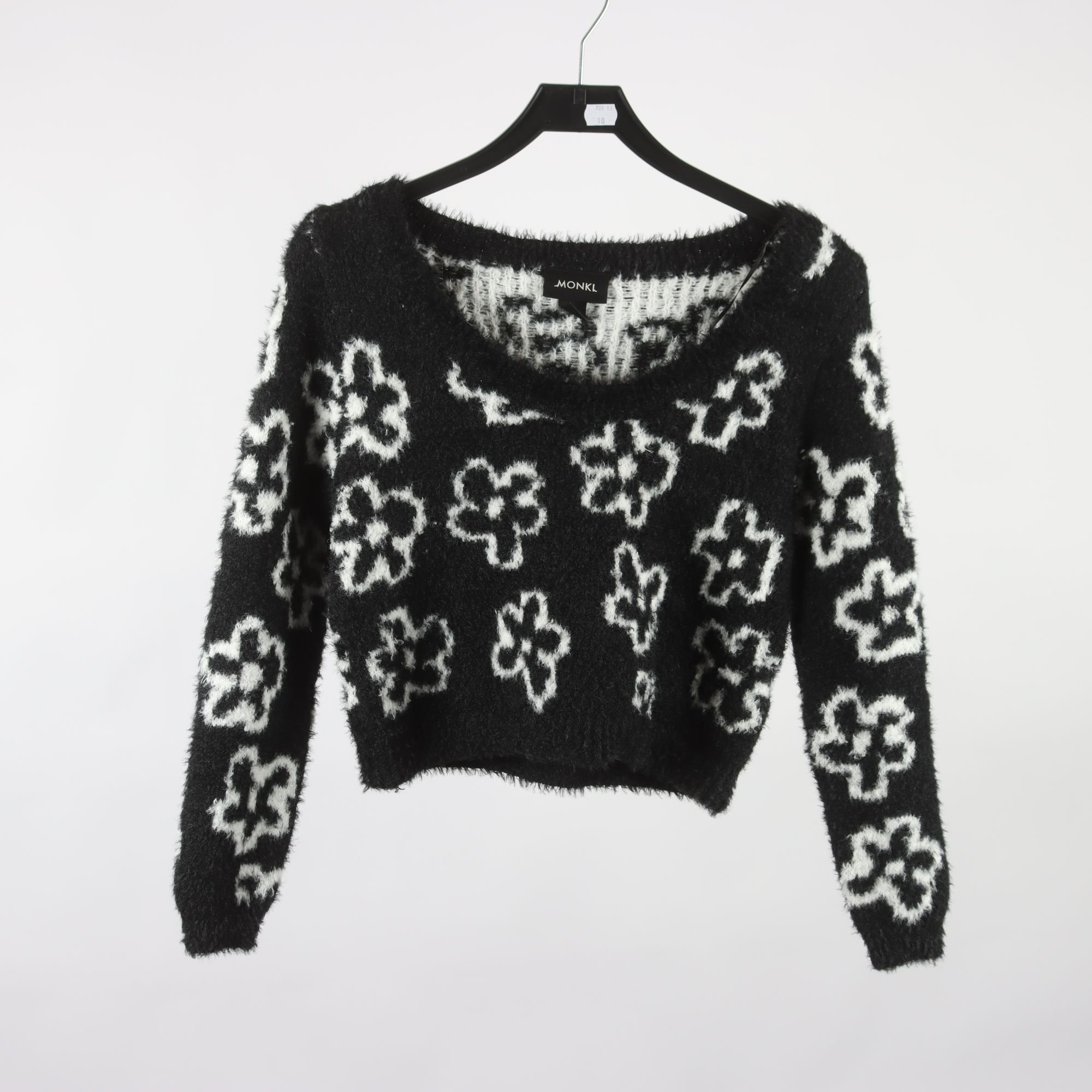 Tröja, Monki, svart, vit, stl. L