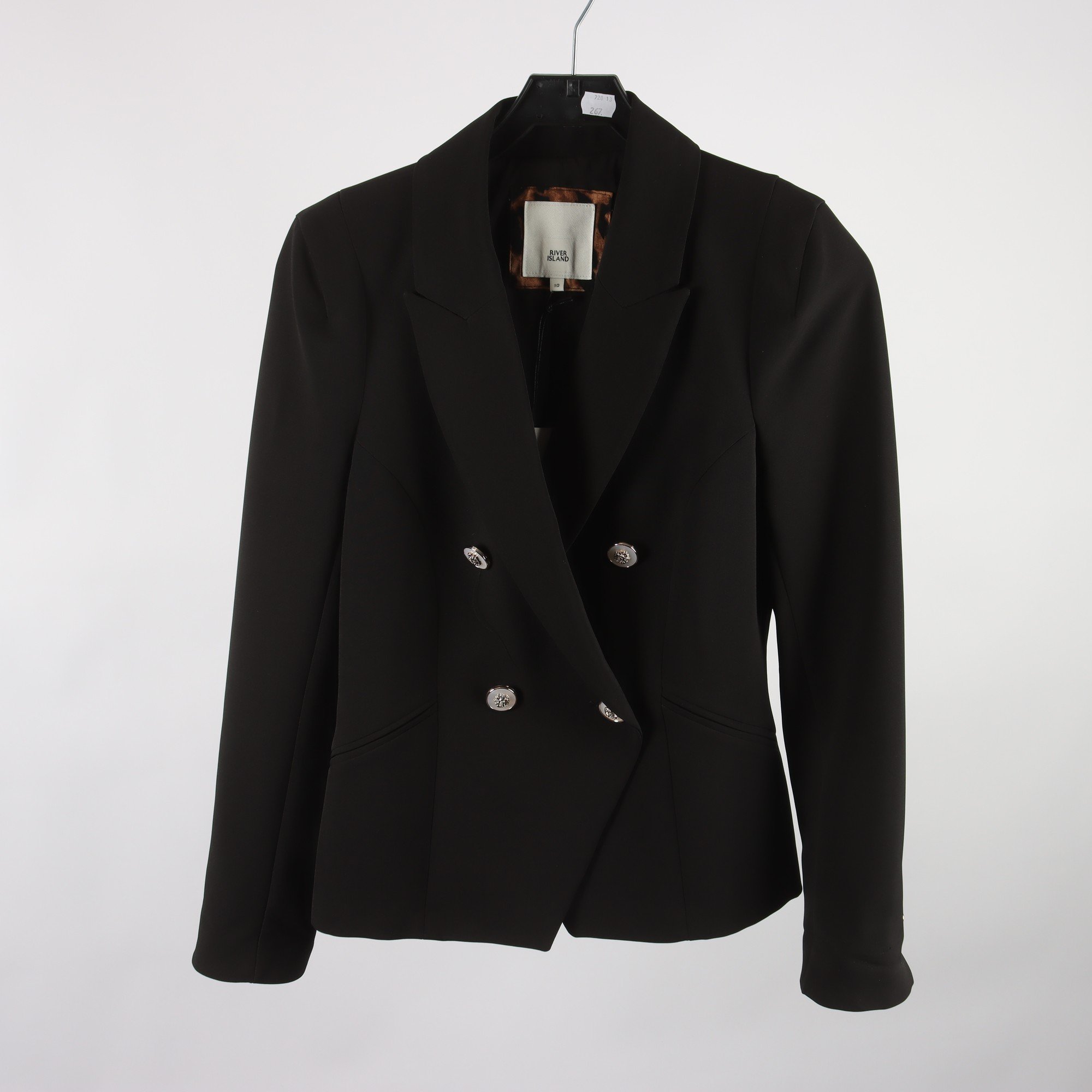 Kavaj, River Island, svart, stl. 36