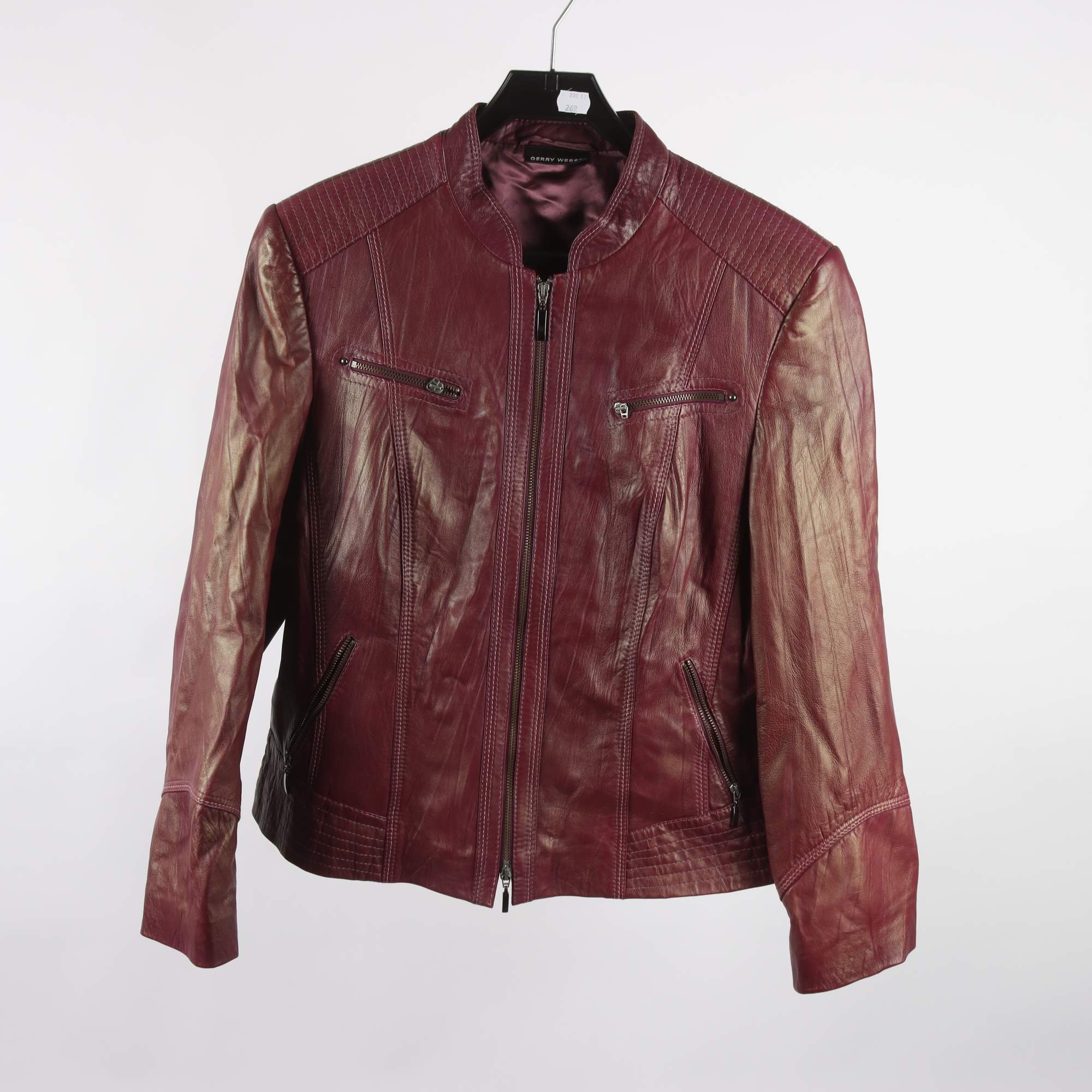Skinnjacka, Gerry Weber, vinröd, stl. 42