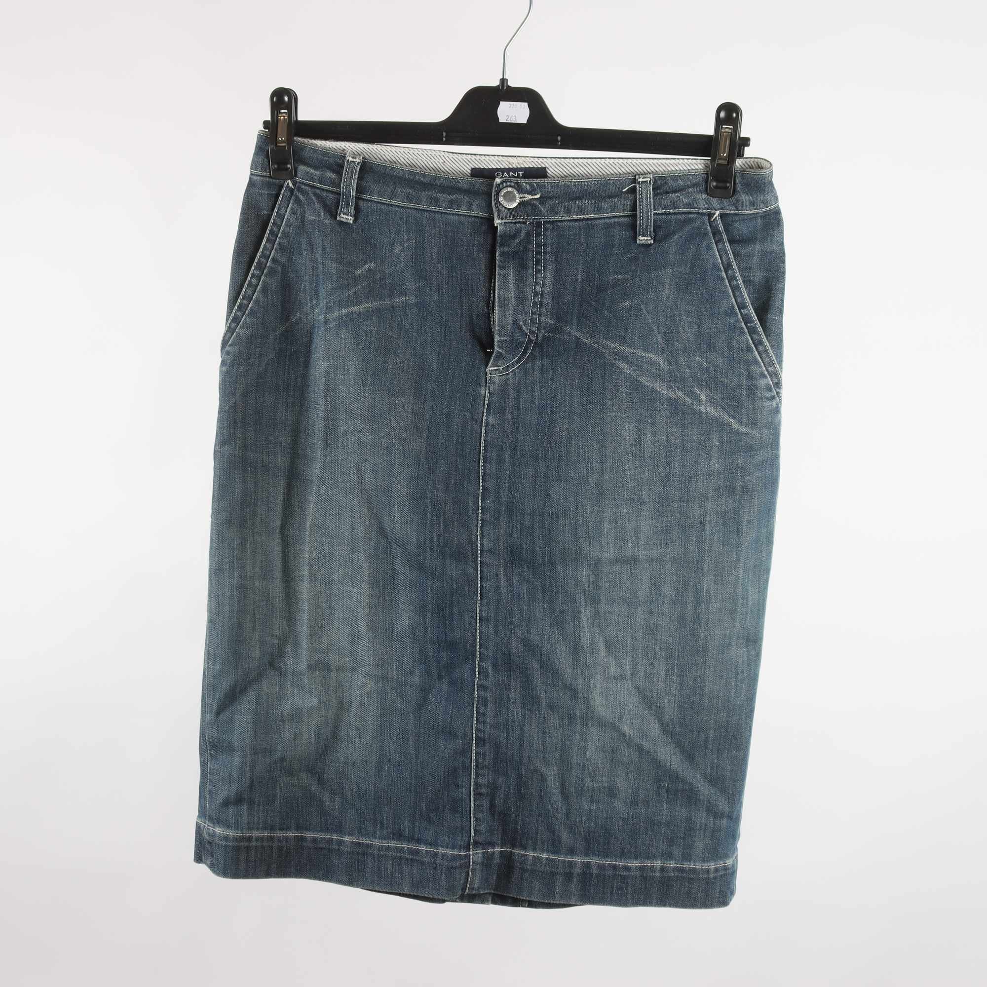 Jeanskjol, Gant, blå, stl. 40