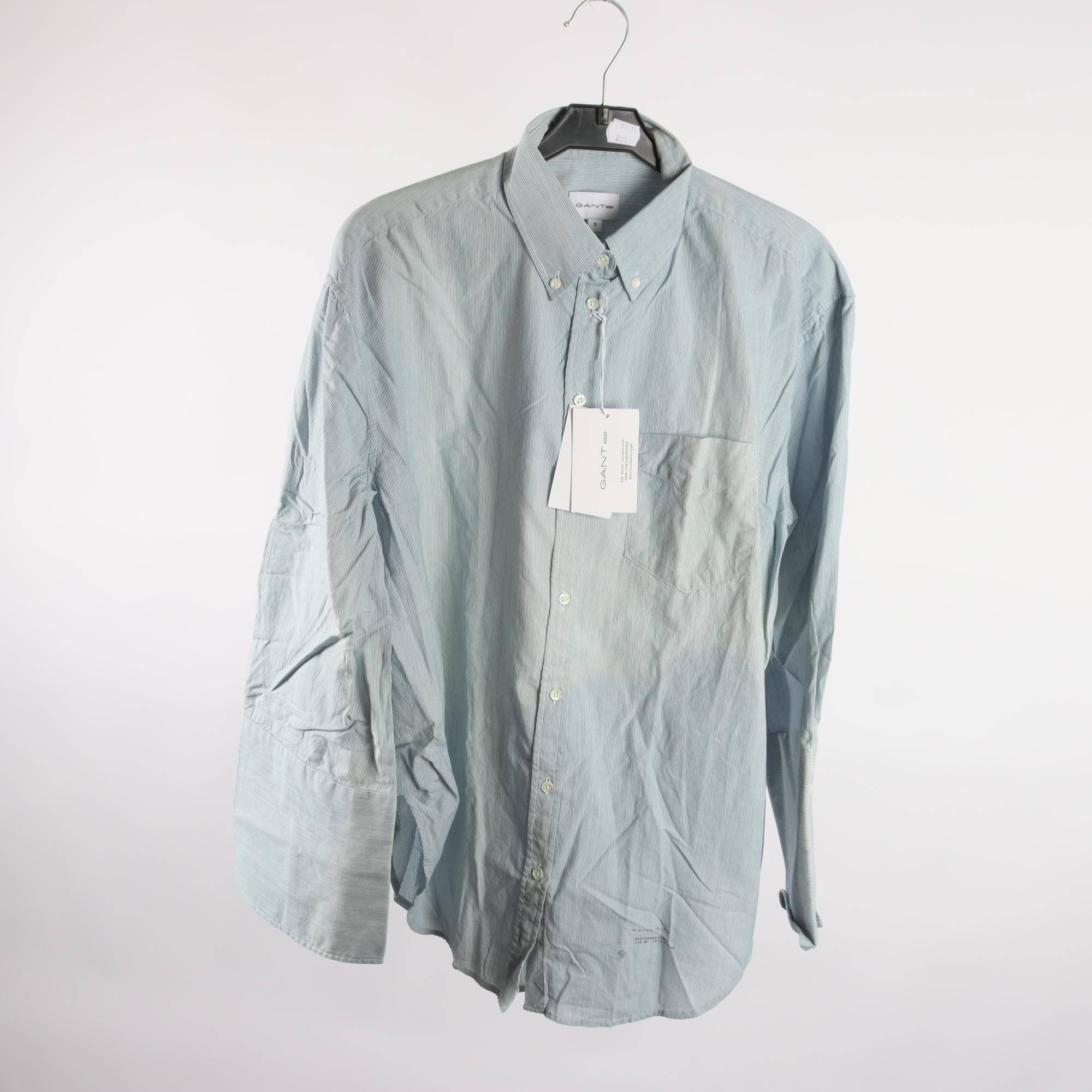 Blus/skjorta, Gant, blå, vit, randig, stl. S