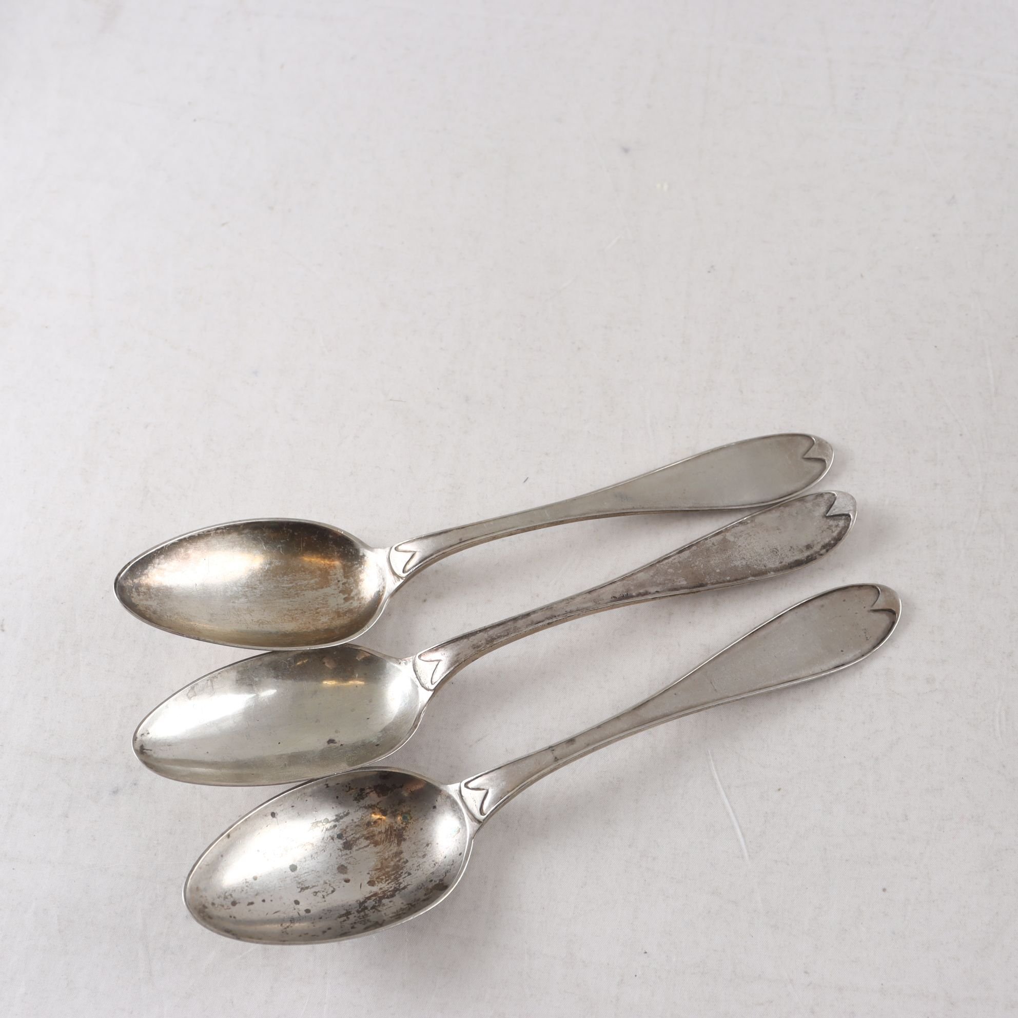 Antika matskedar, silver, 3st, År 1804