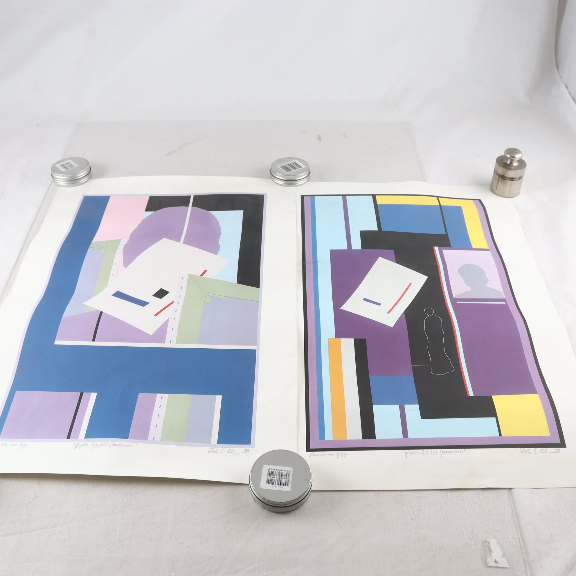 Färglitografier, Erik Olson, (1901-1986), sign, 4/25, 1998. Samfraktas ej.