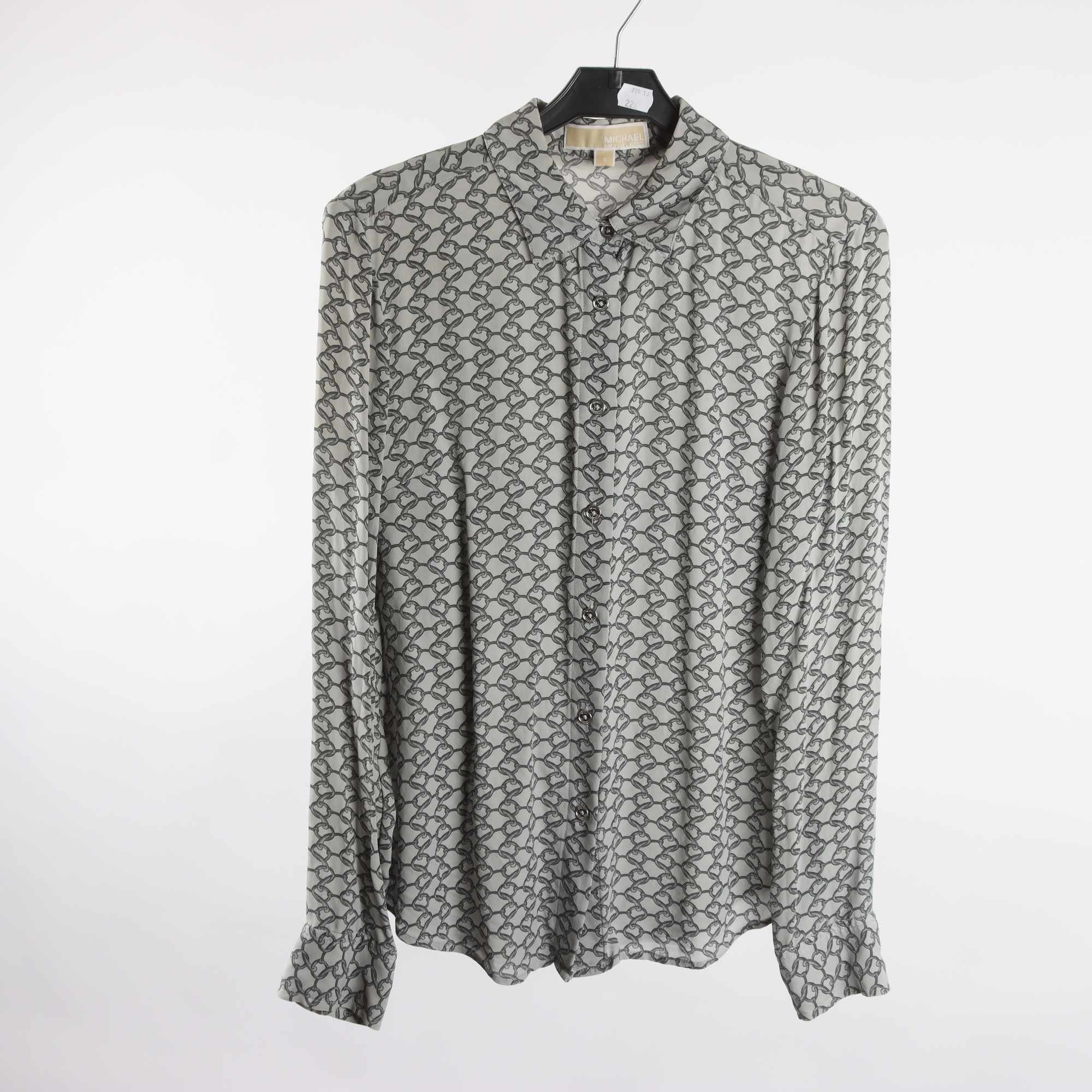 Blus, Michael Kors, grå, mönstrad, stl. S