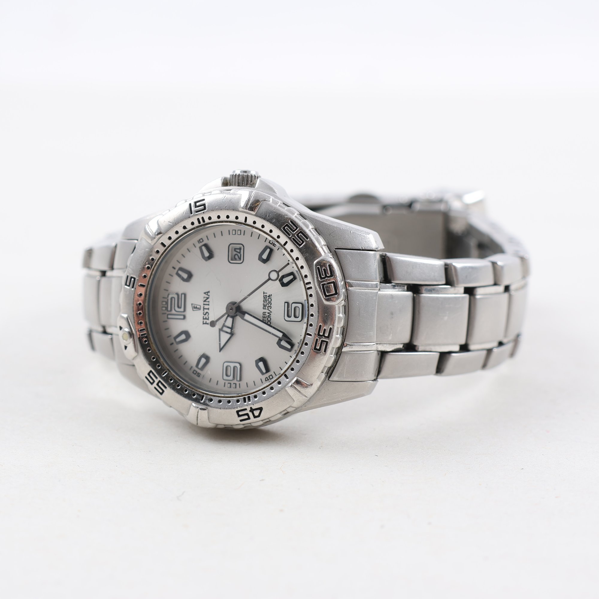 Armbandsur, stål, Festina, datum, quartz