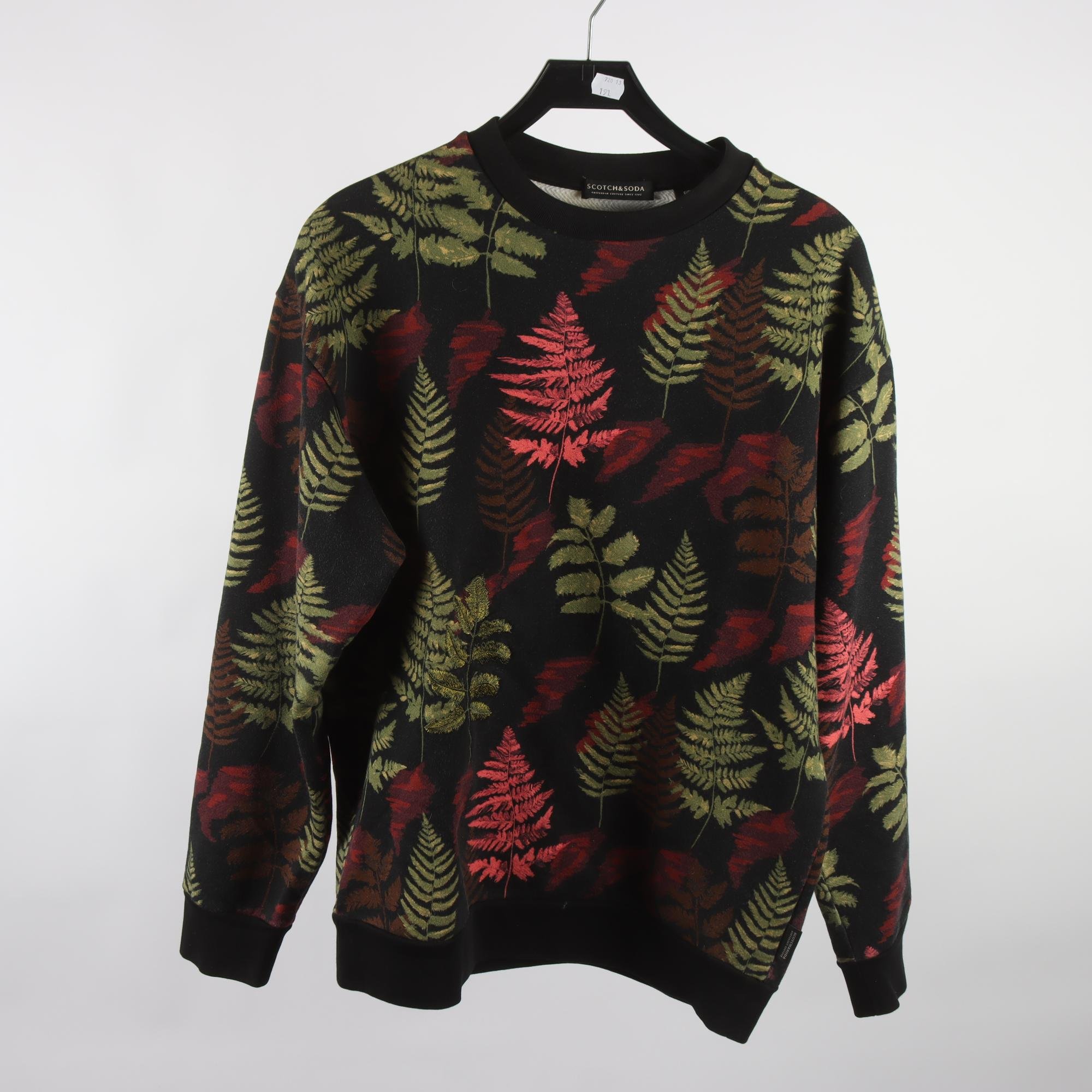 Sweatshirt, Scotch & Soda, svart, mönstrad, stl. M