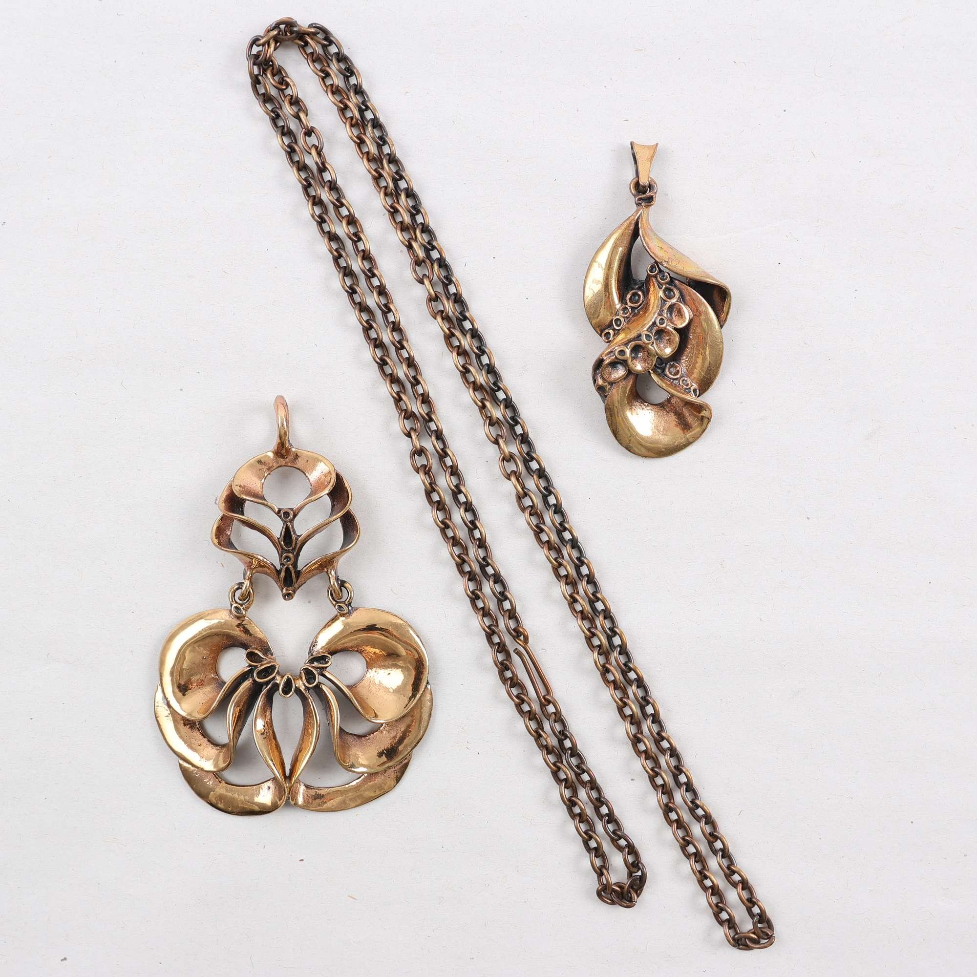 Halsband, hängen, brons, Hannu Ikonen, Finland, vintage