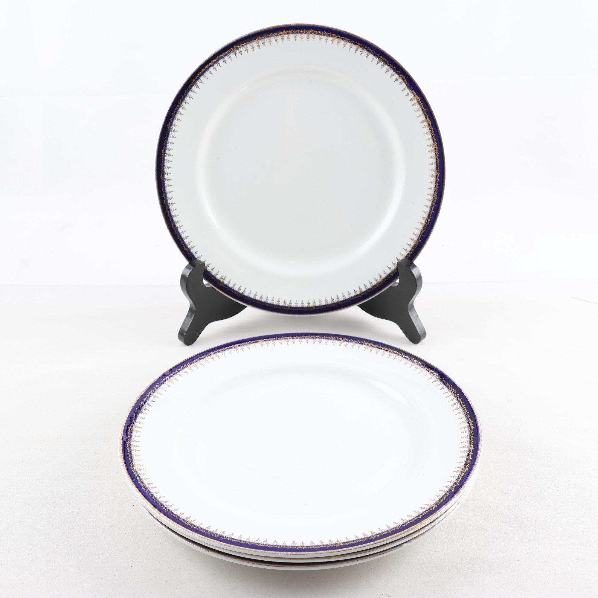 Tallrikar, Gustavsberg, ”Empire”, flintgods, 4 st.