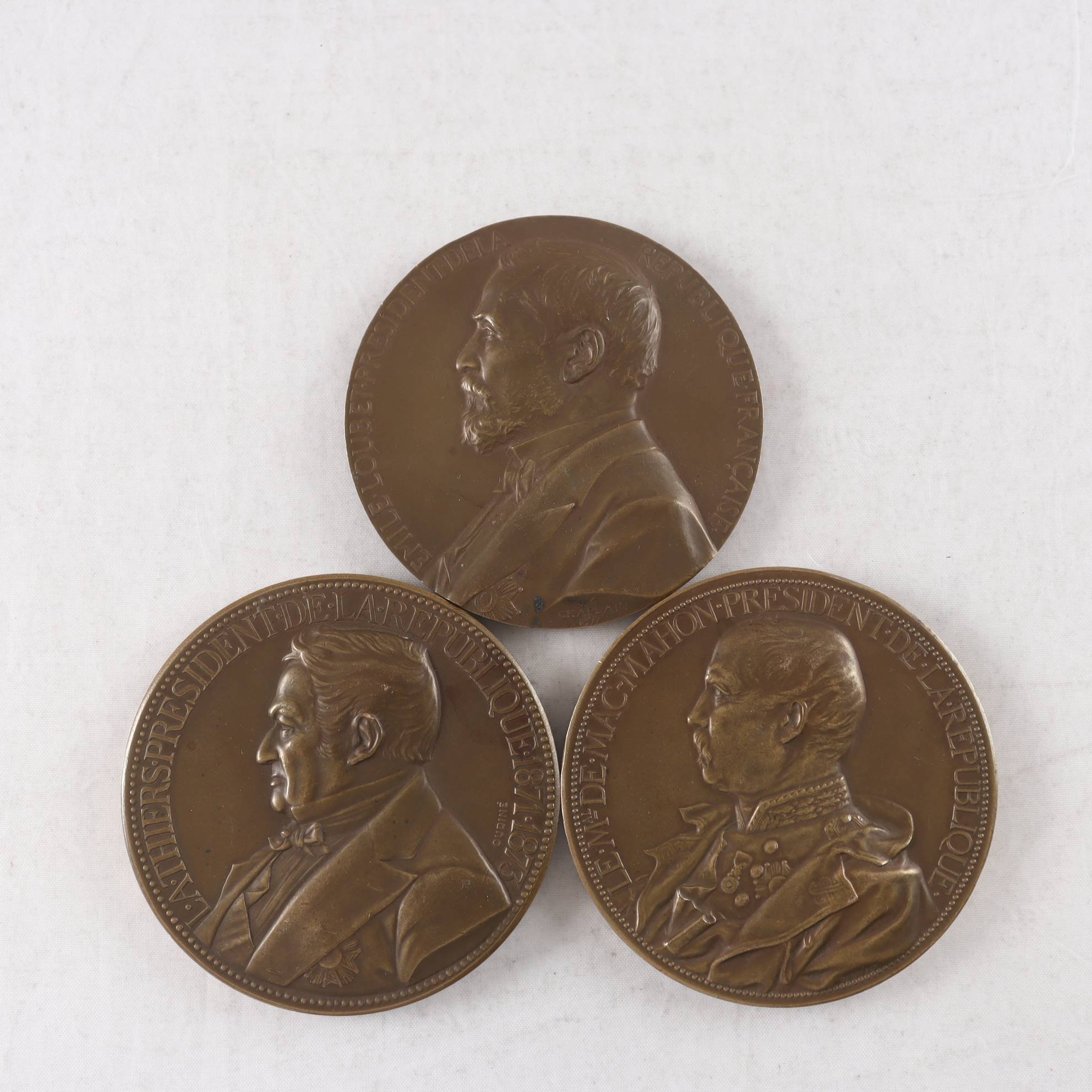 Jubileumsmynt, franska presidenter, brons