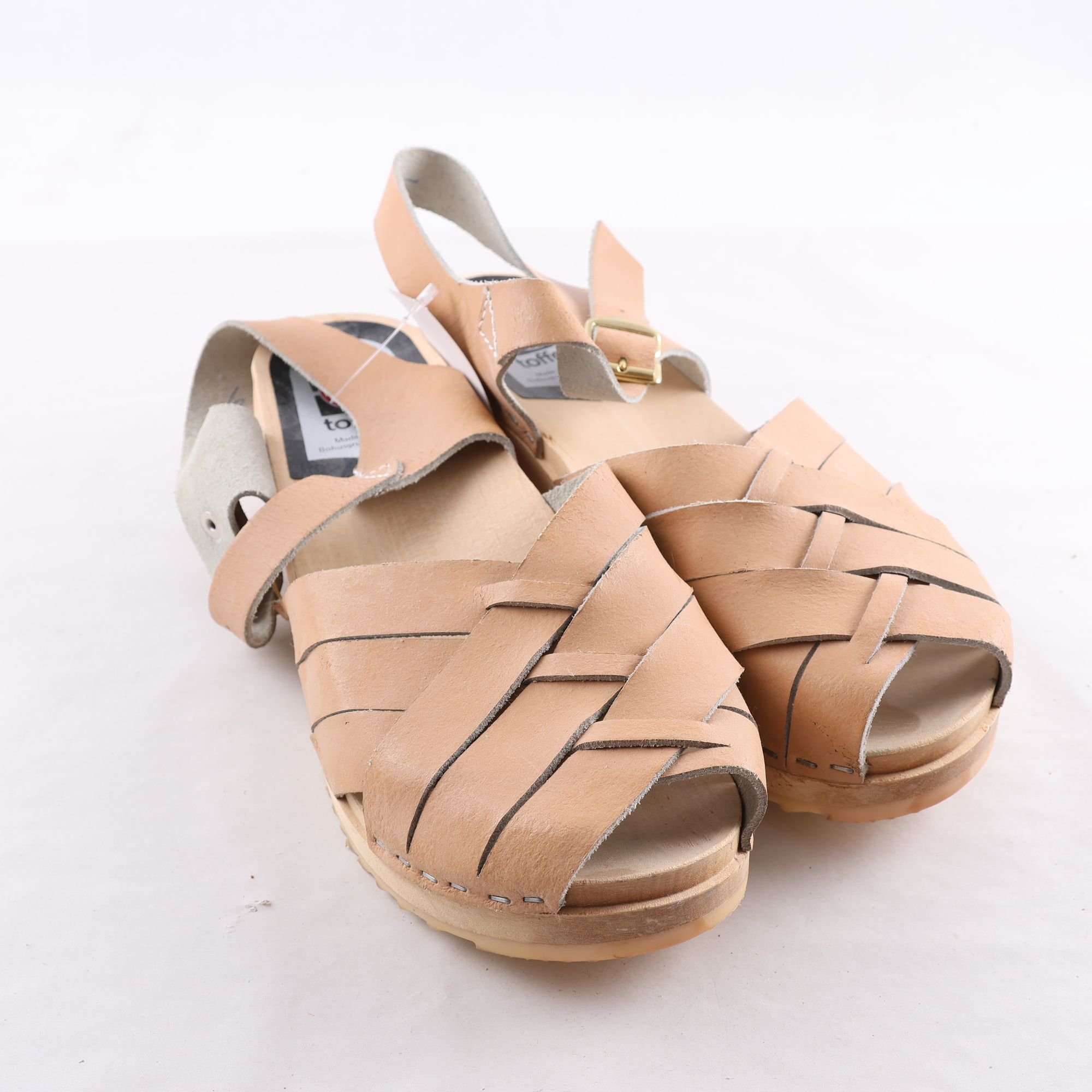 Träsandaler, Bohus Toffeln, läder, stl. 39