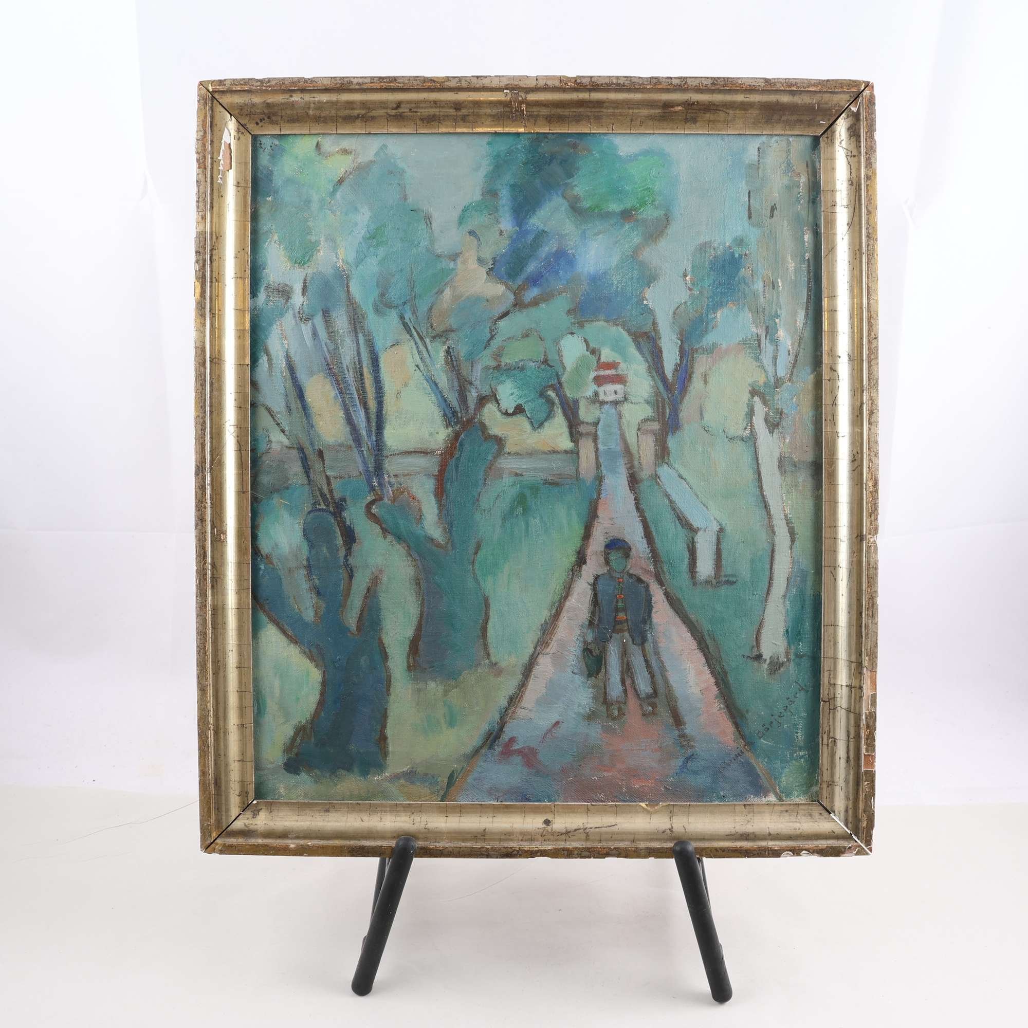 Oljemålning, Annica Börjegård, sign. Samfraktas ej.