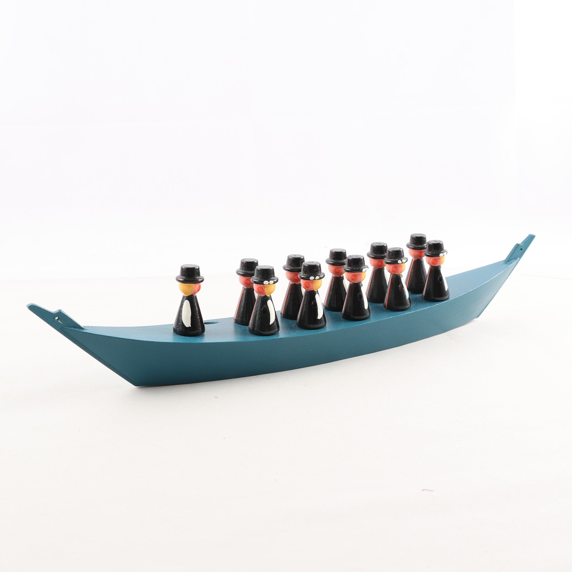 Figurin, Svensk Hemslöjd, Leksand, ”Kyrkbåt”, Jobs Söderlund, trä.