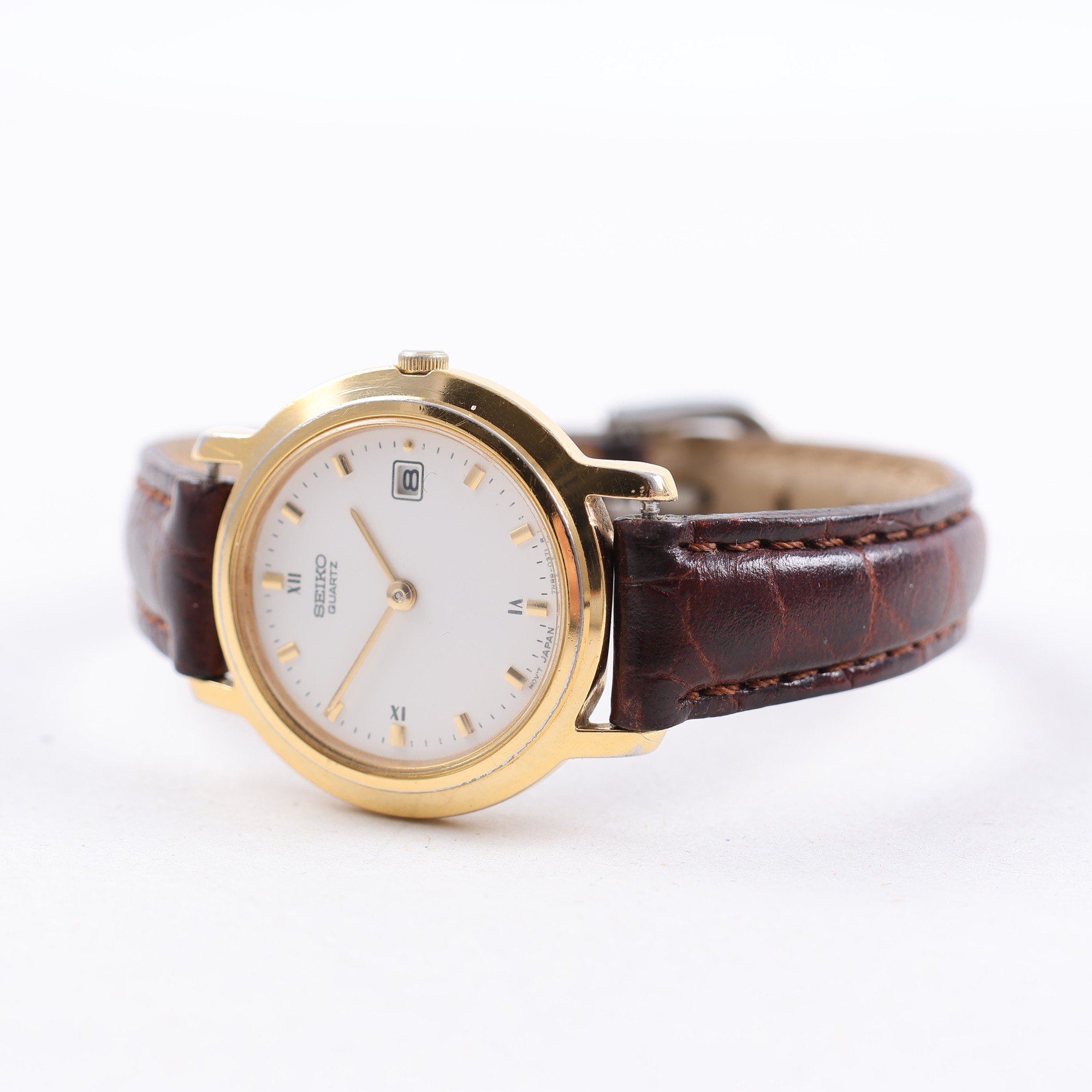 Armbandsur, stål, Seiko, datum, quartz