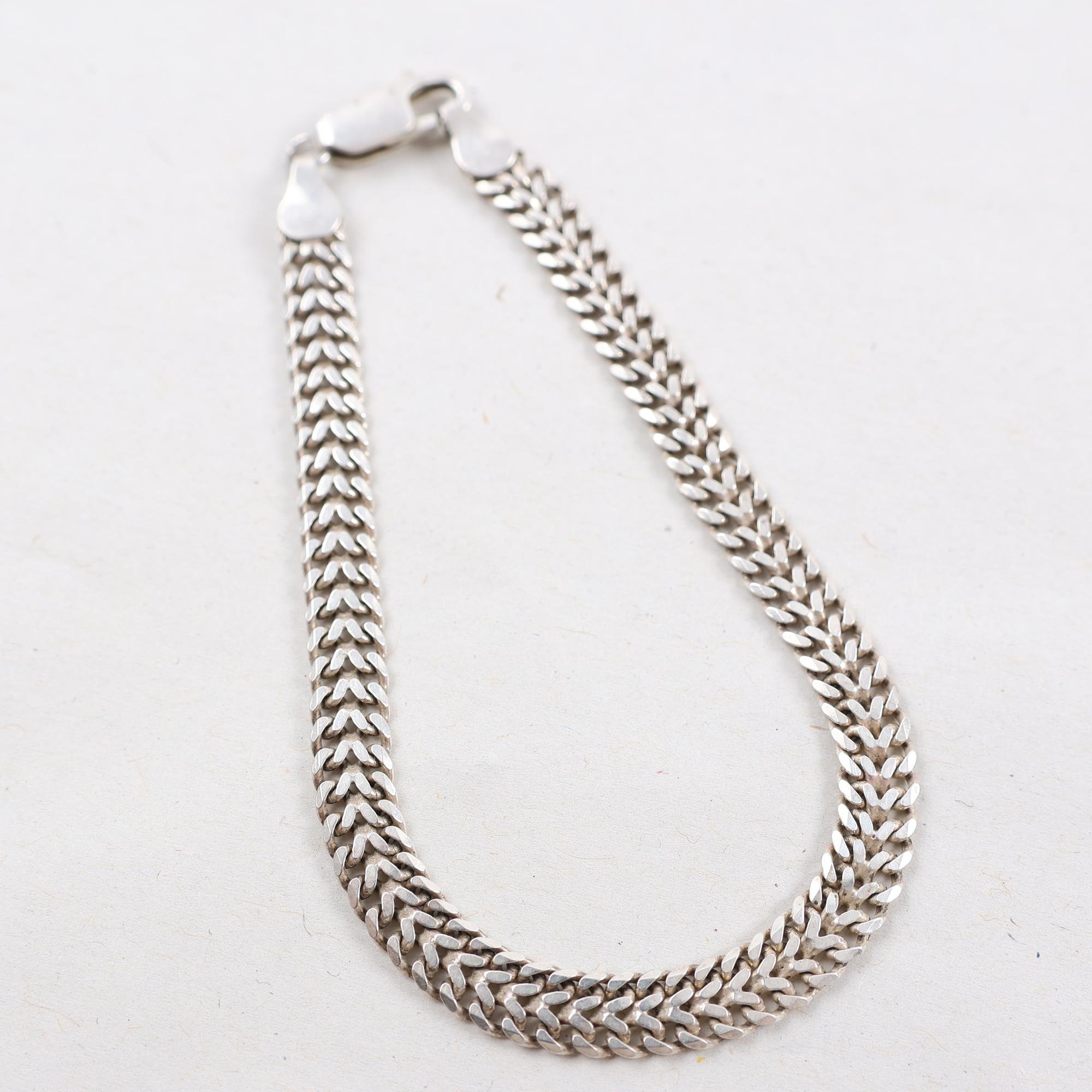 Armband, länk, silver 925, vikt: 6.9g