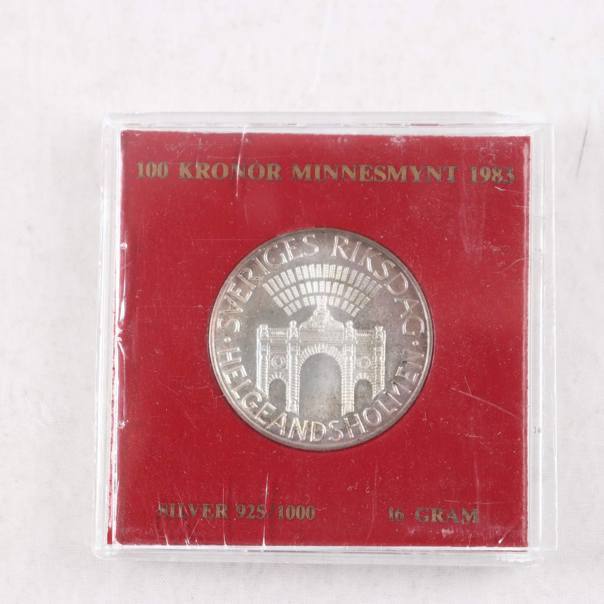 Minnesmynt, Silver 925, Sveriges Riksdag,100 kronor, 1983