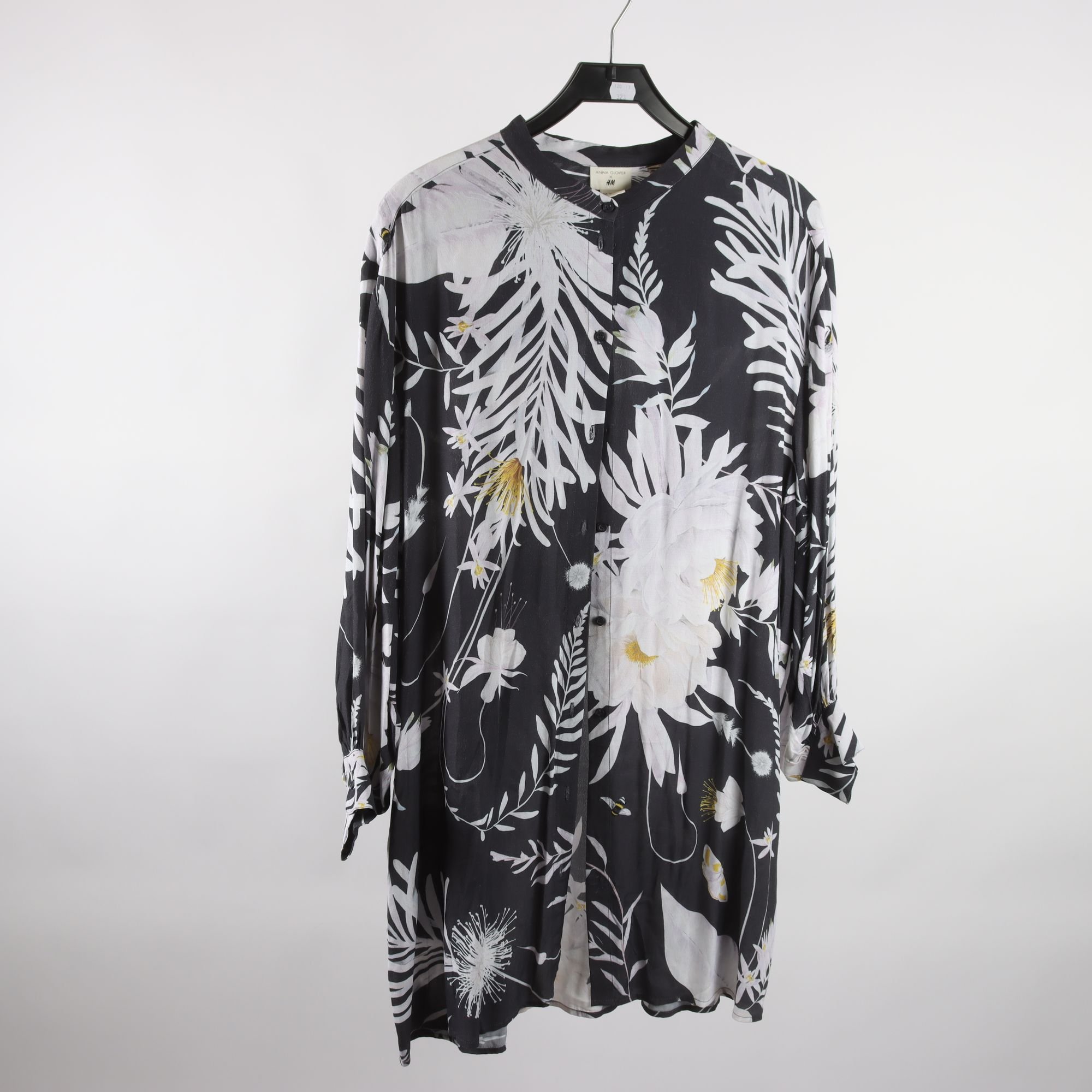 Klänning, Anna Glover x H&M, vit, grå, stl. 44.