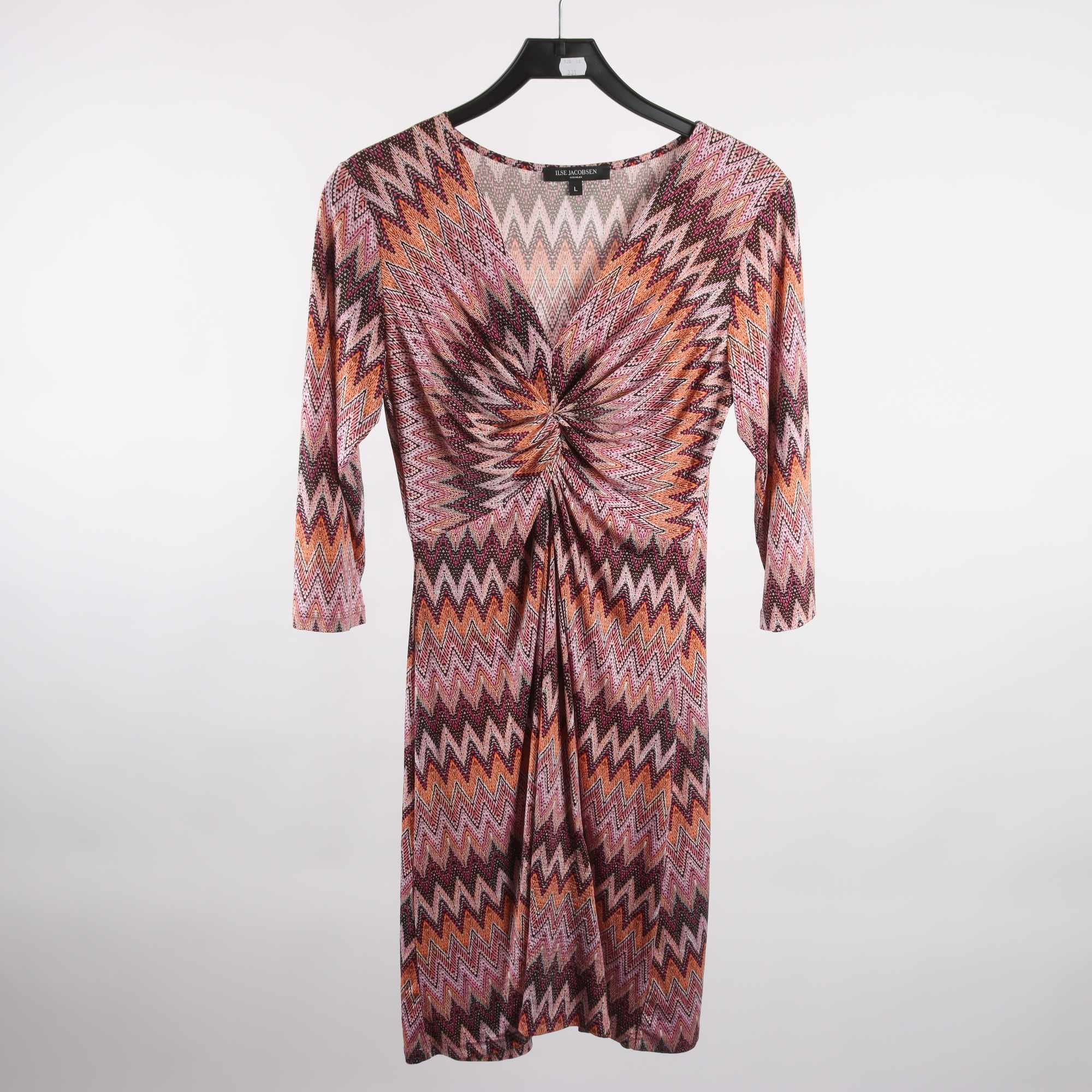 Klänning, Ilse Jacobsen, orange, lila, stl. L.