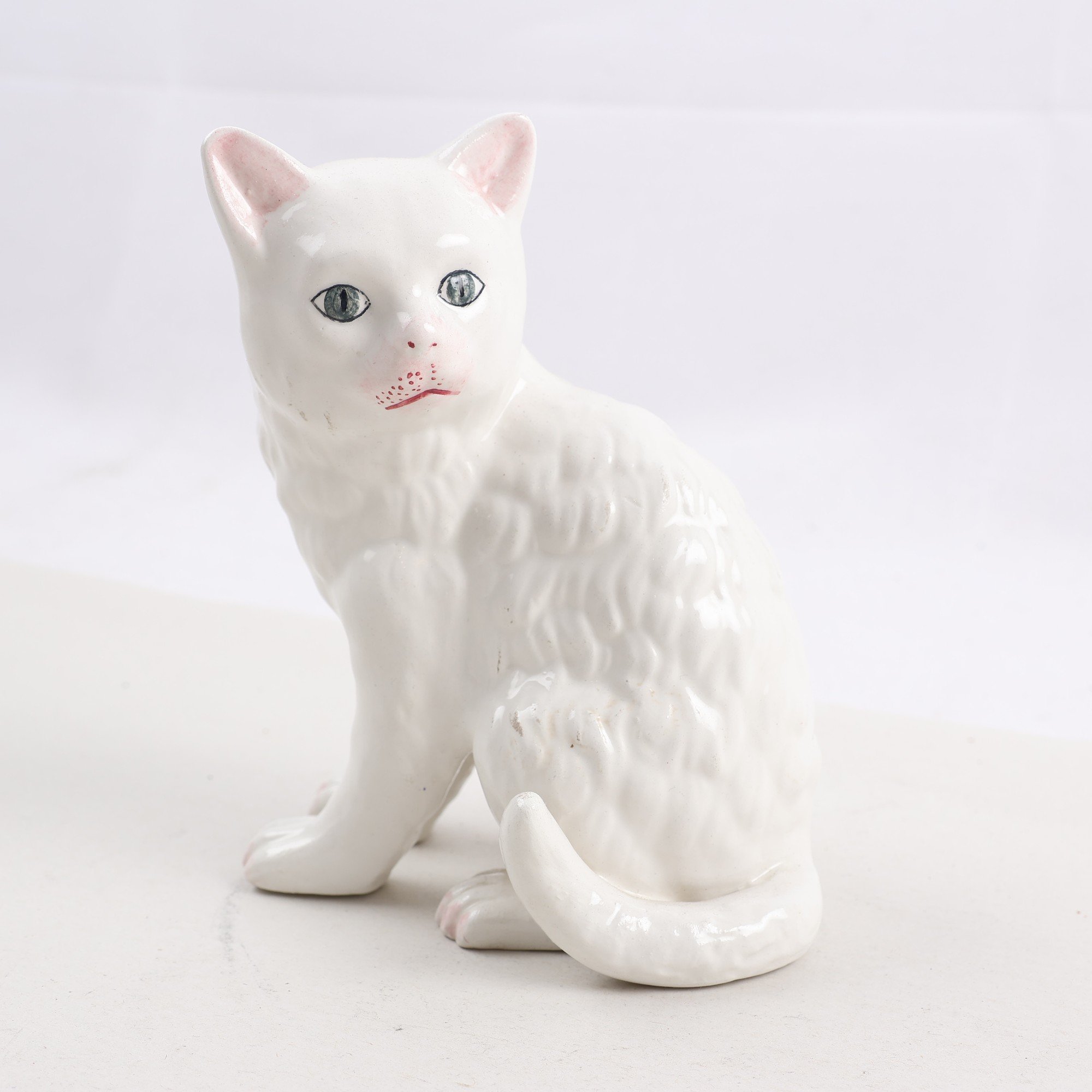 Figurin, porslin, katt, Italy