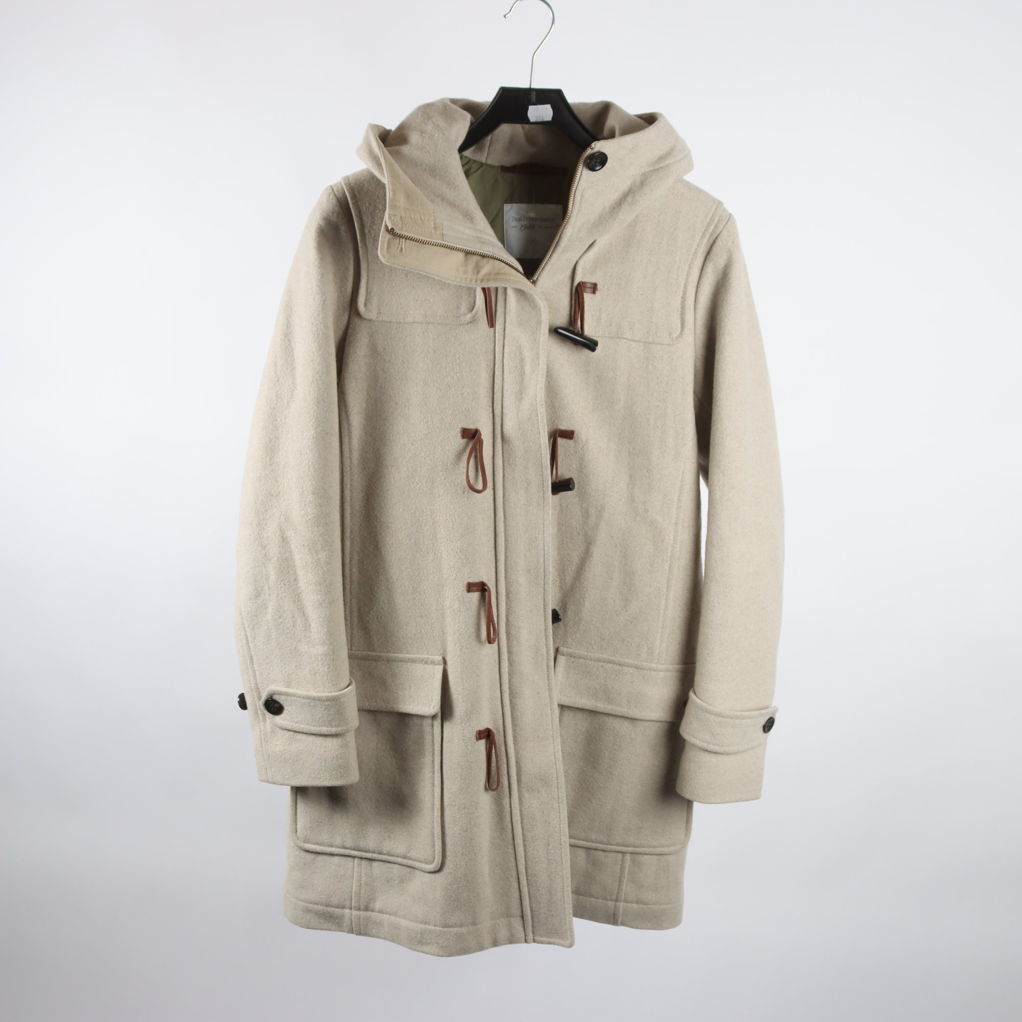 Duffel, Peak Performance, grå, 80% ull, stl. M.