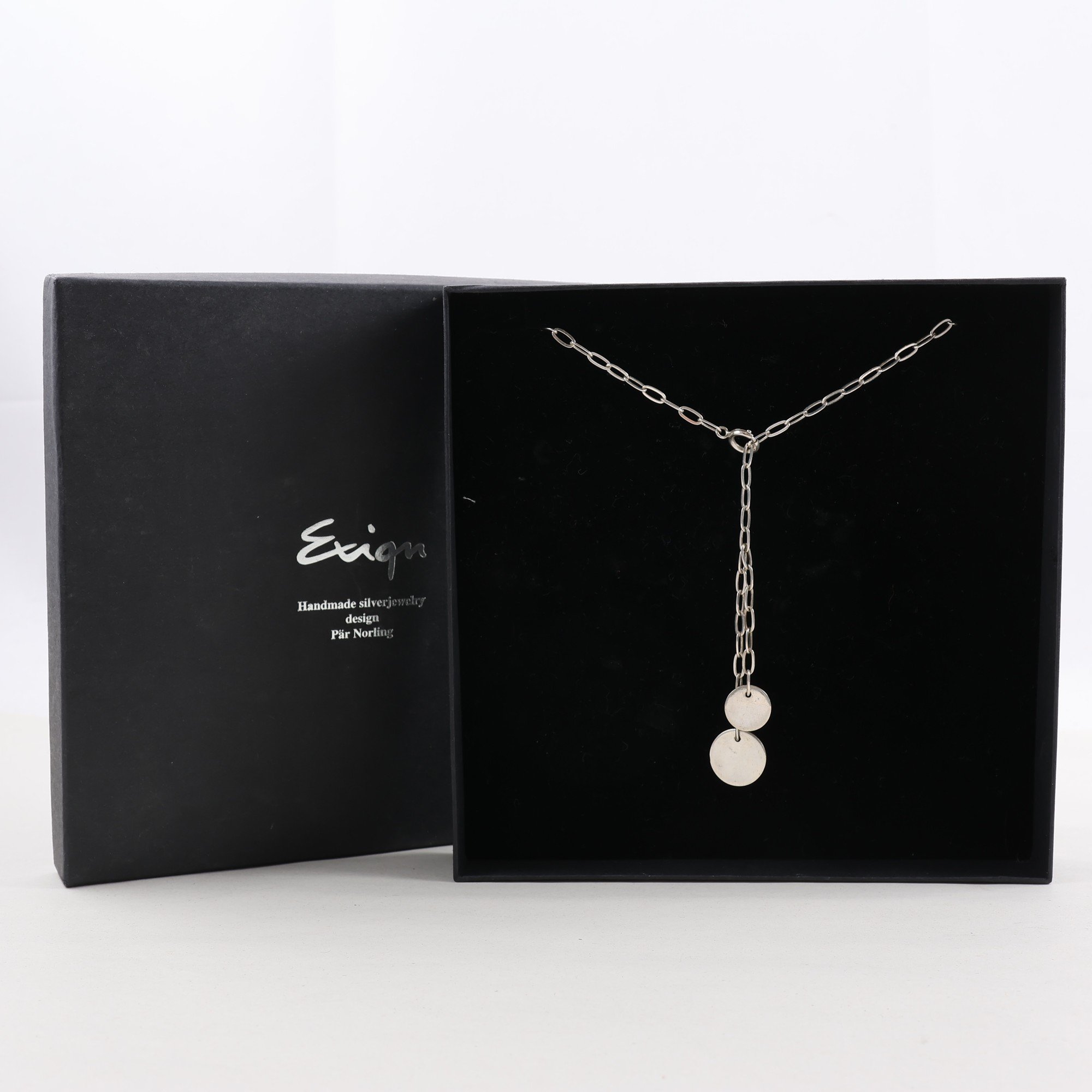 Halsband, silver, länk, modernt, vikt: 10.7g