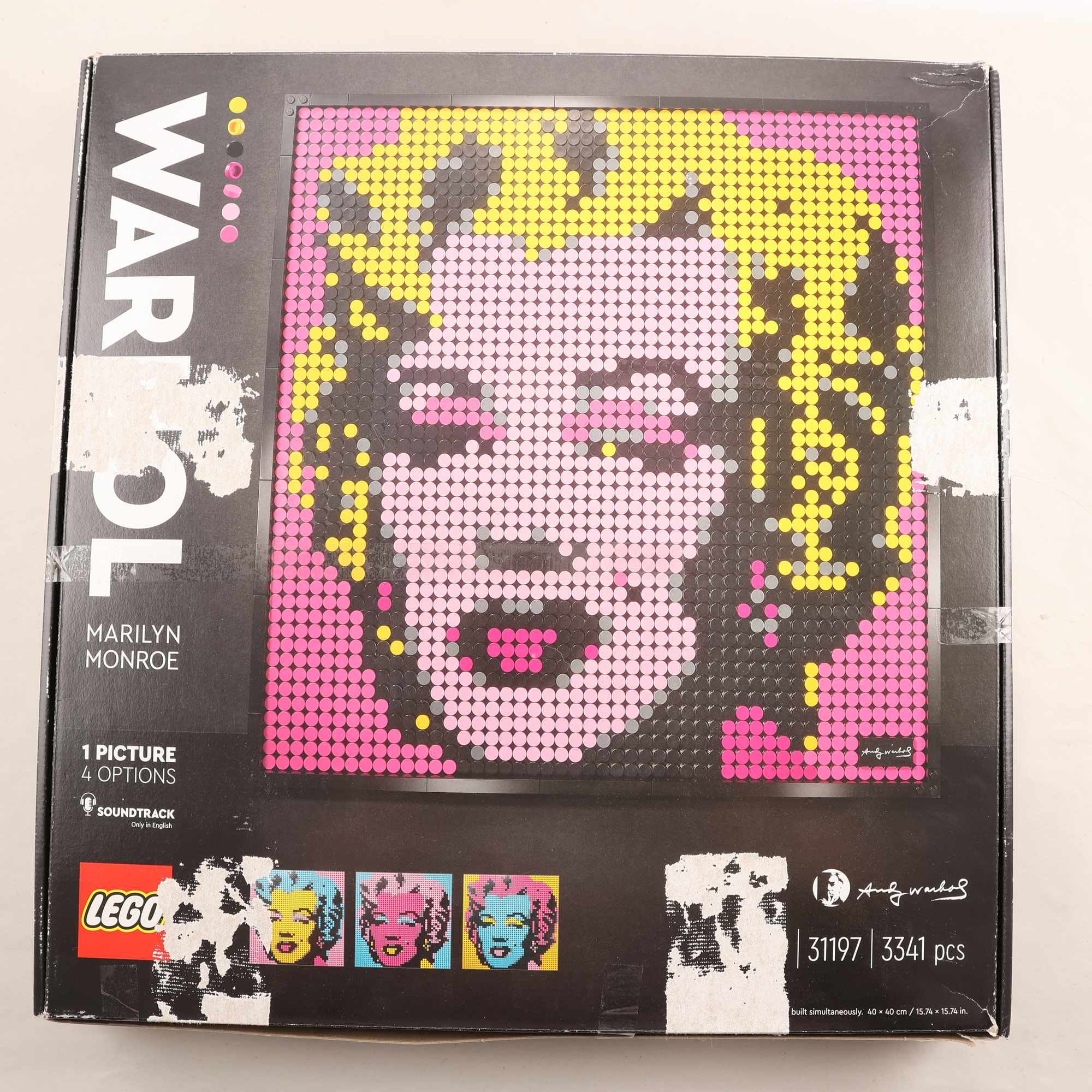 Lego, Warhol, Marilyn Monroe. Samfraktas ej.
