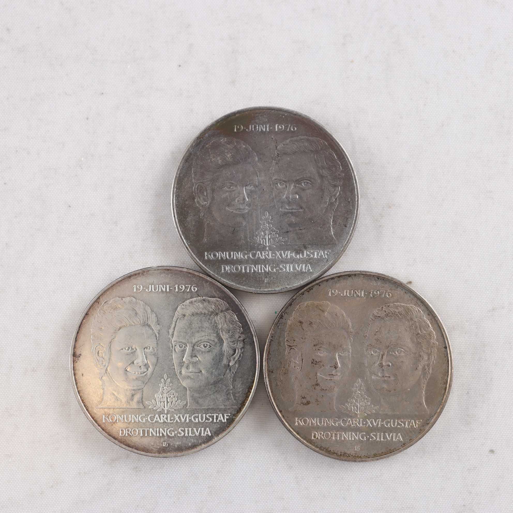 Jubileumsmynt 3st, silver, 1976