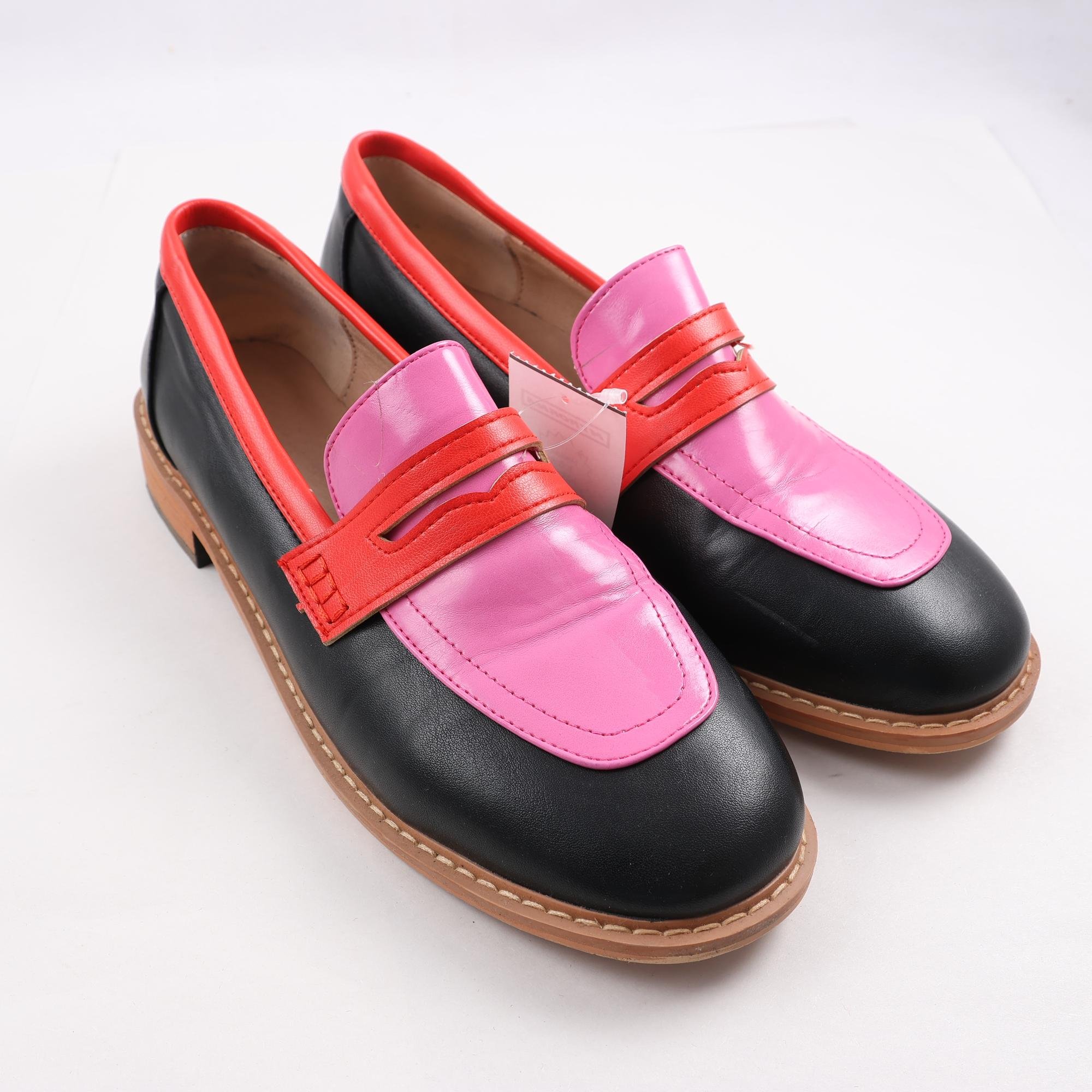 Skor, Okänd, rosa, röd, svart, stl. 41