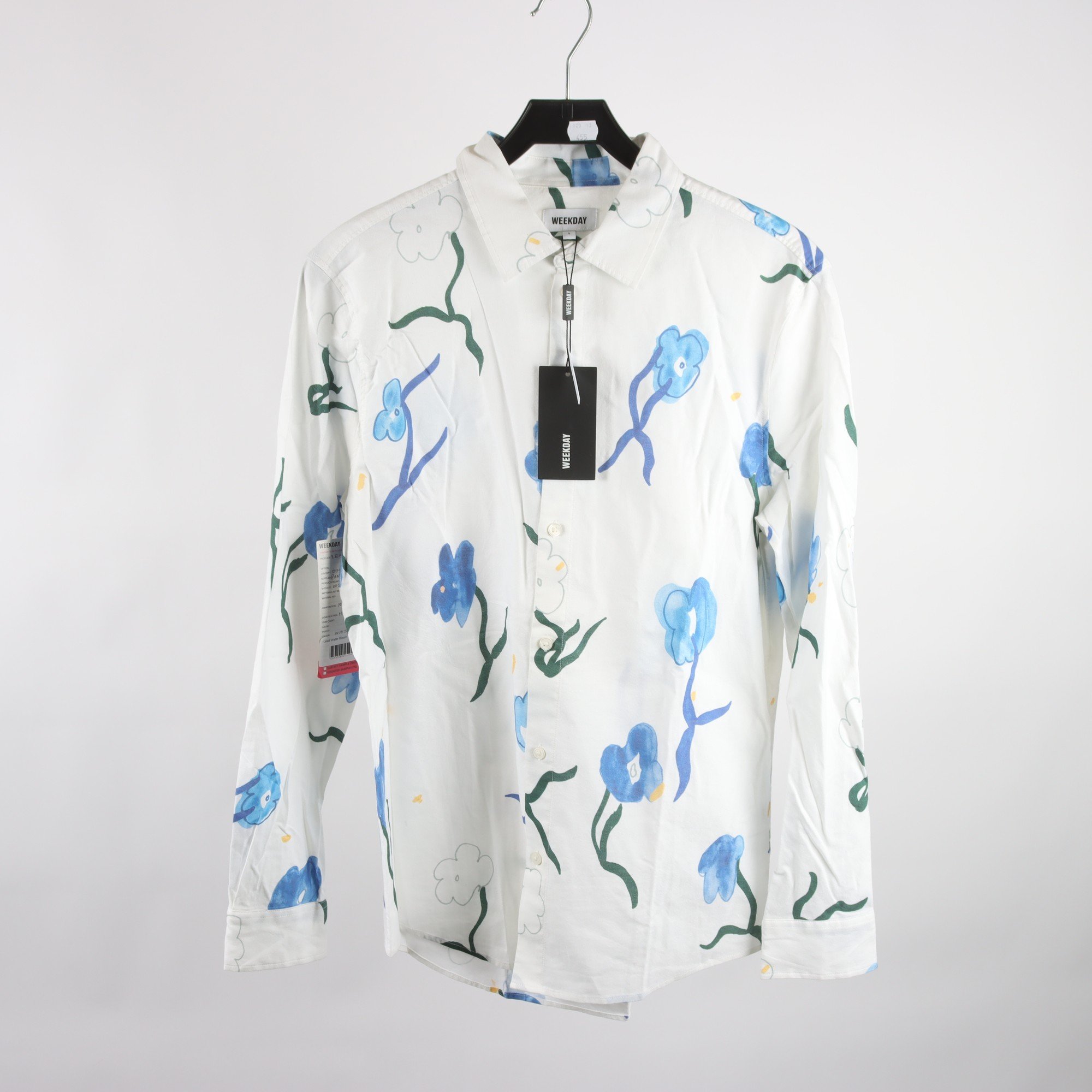Skjorta, Weekday, blå, vit, stl. S.