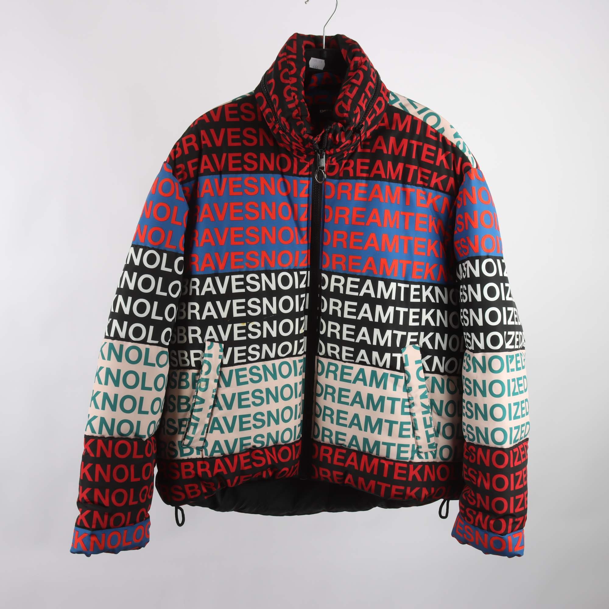 Vinterjacka, Diesel, mönstrad, blå, svart, stl. M.