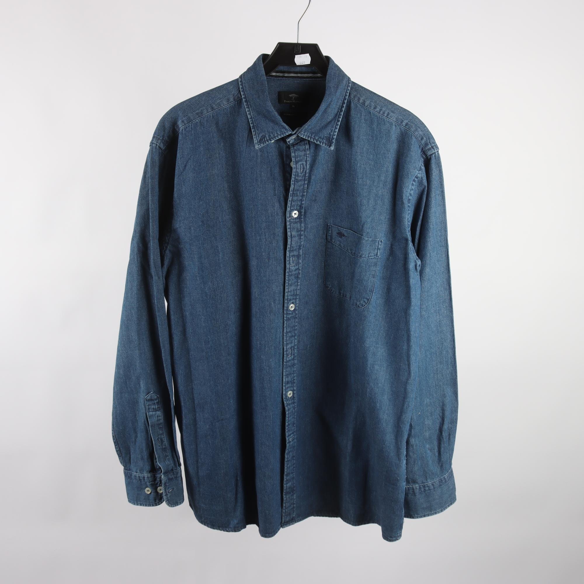Jeansskjorta, Fynch-Hatton, blå, stl. XL.