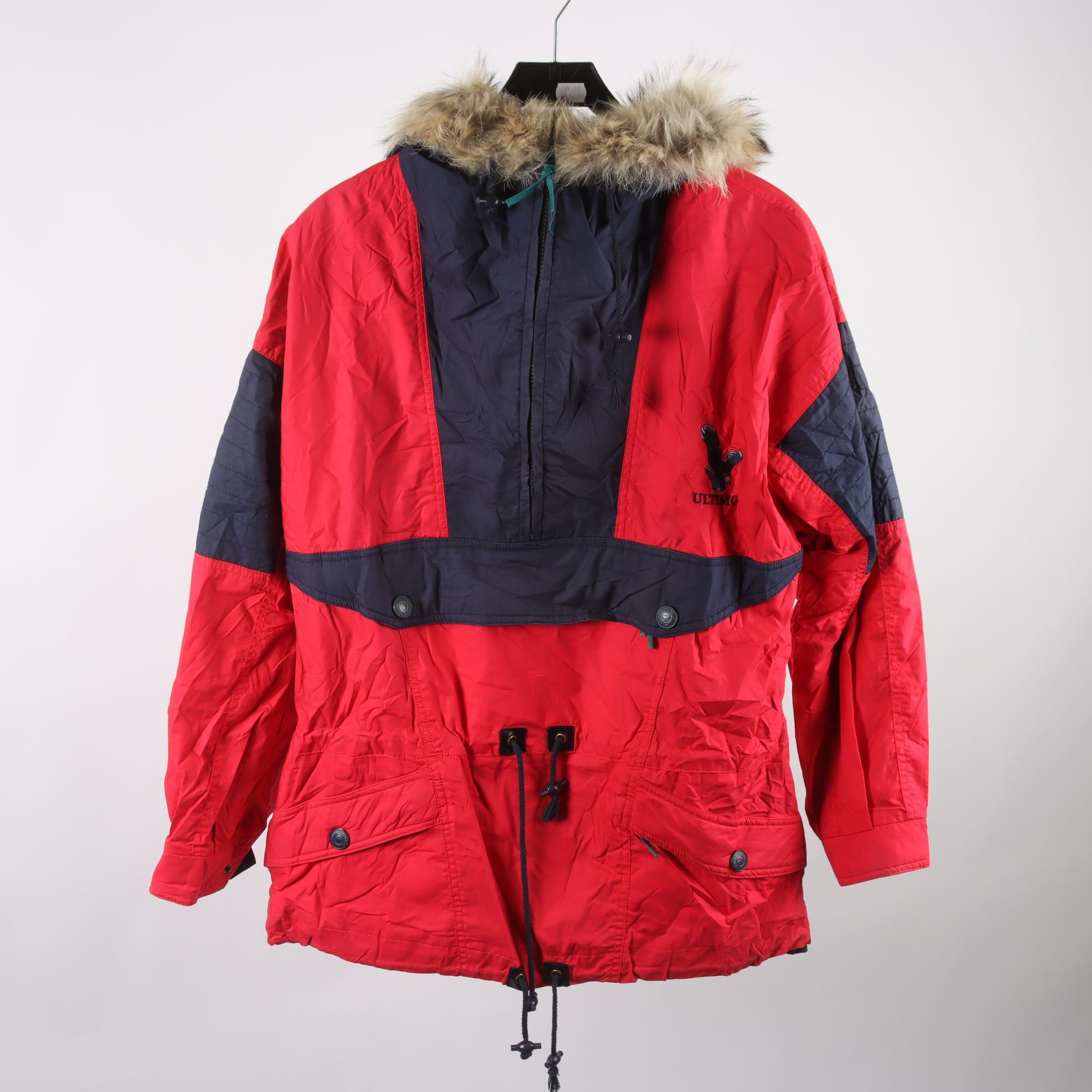 Anorak, Ultimo, blå, röd, retro, stl. XS.