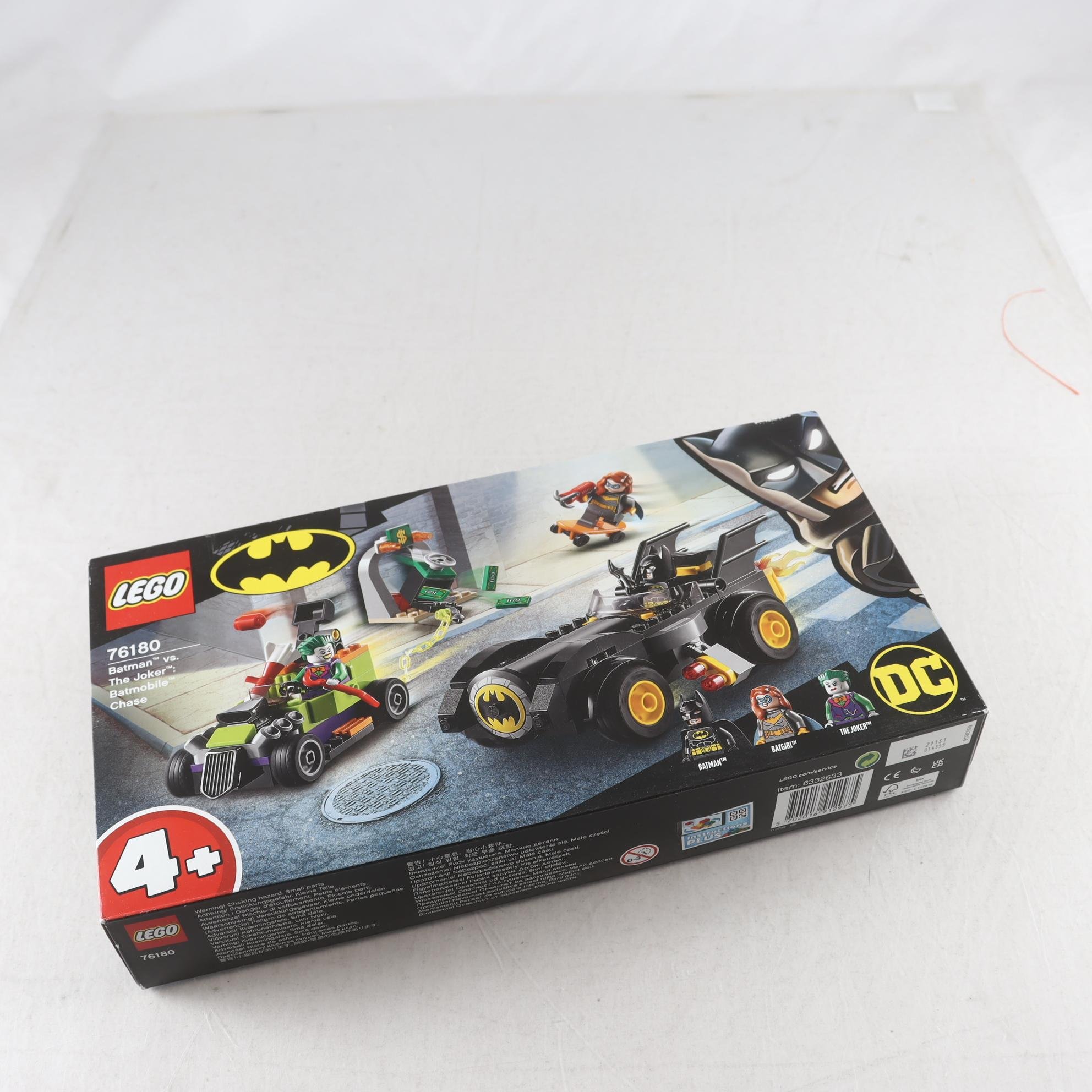 Lego, Batman vs the joker, batmobile chase, 76180.