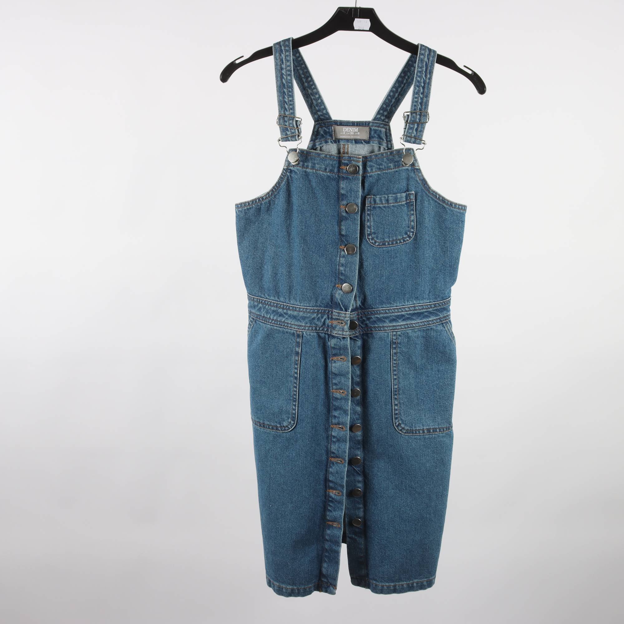 Jeansklänning, Denim, blå, stl. 36.