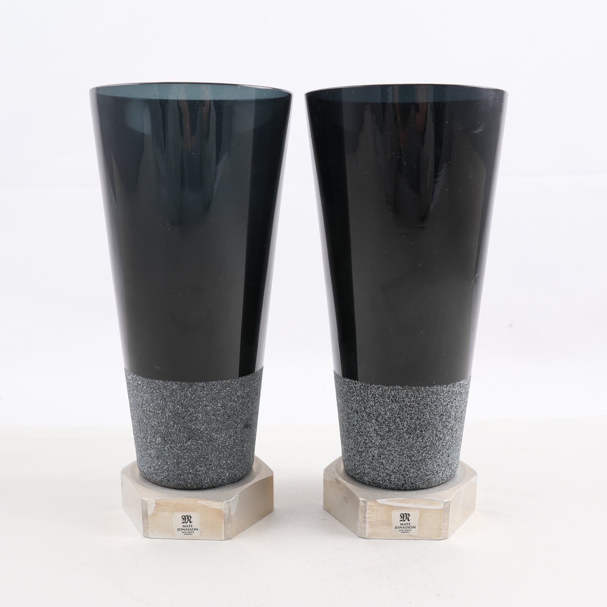 Ölglas, ”Hexagon”, Mats Jonasson, Målerås, signerade, 2 st